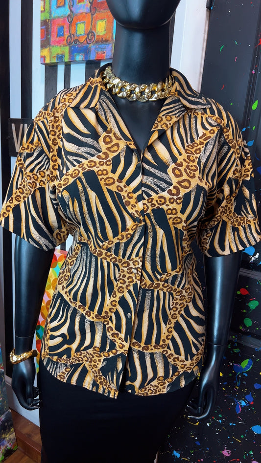 Vintage Animal Print Blouse (18)