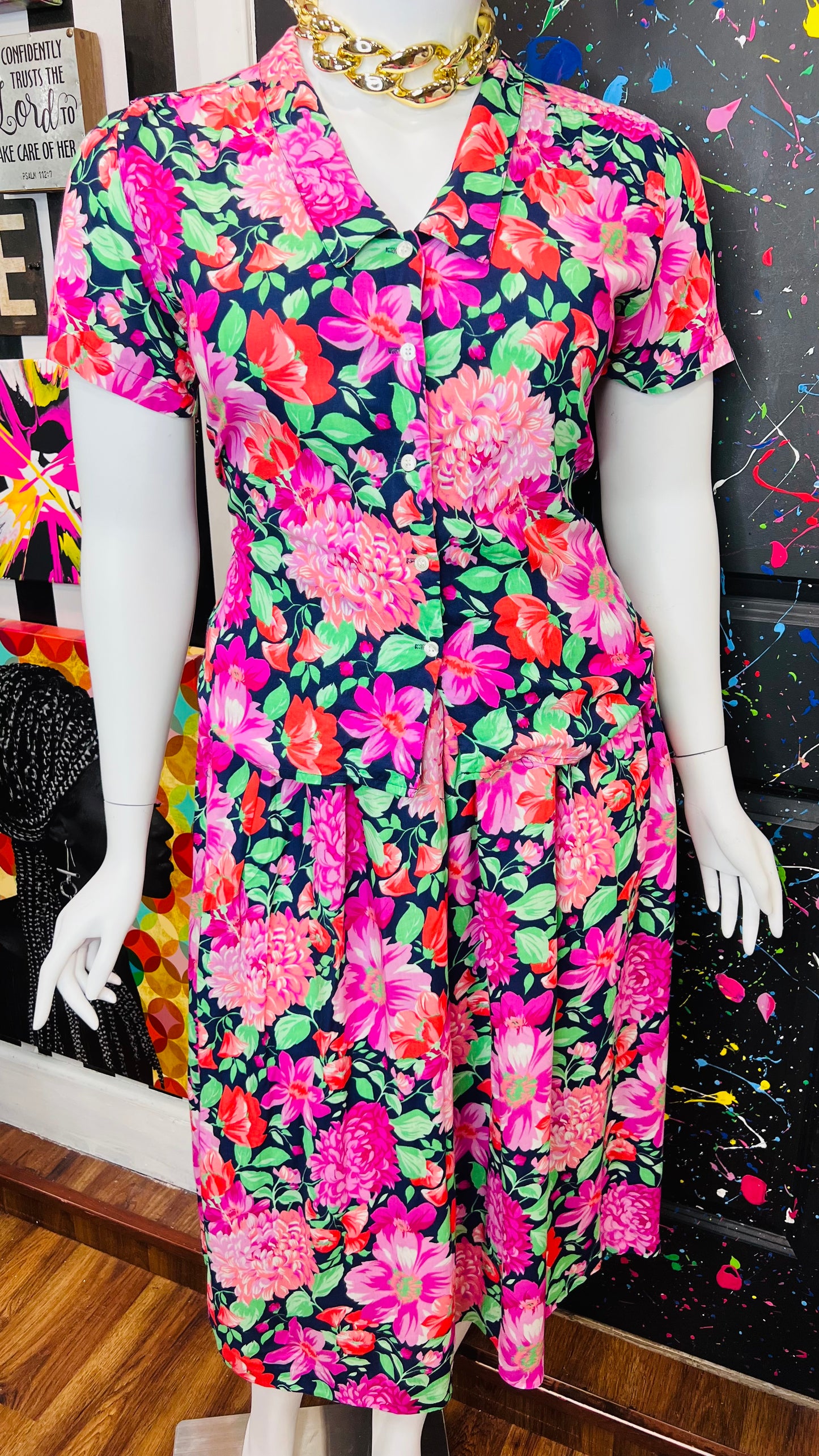 Vintage Floral Skirt Set (14)