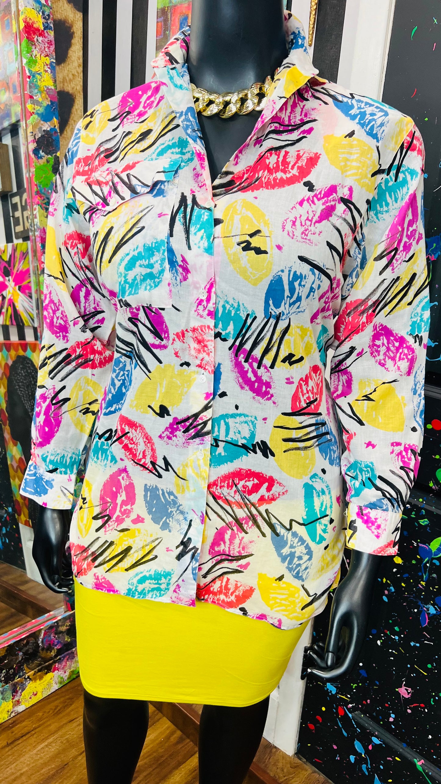 Vintage 80’s Semi Sheer Blouse (14)