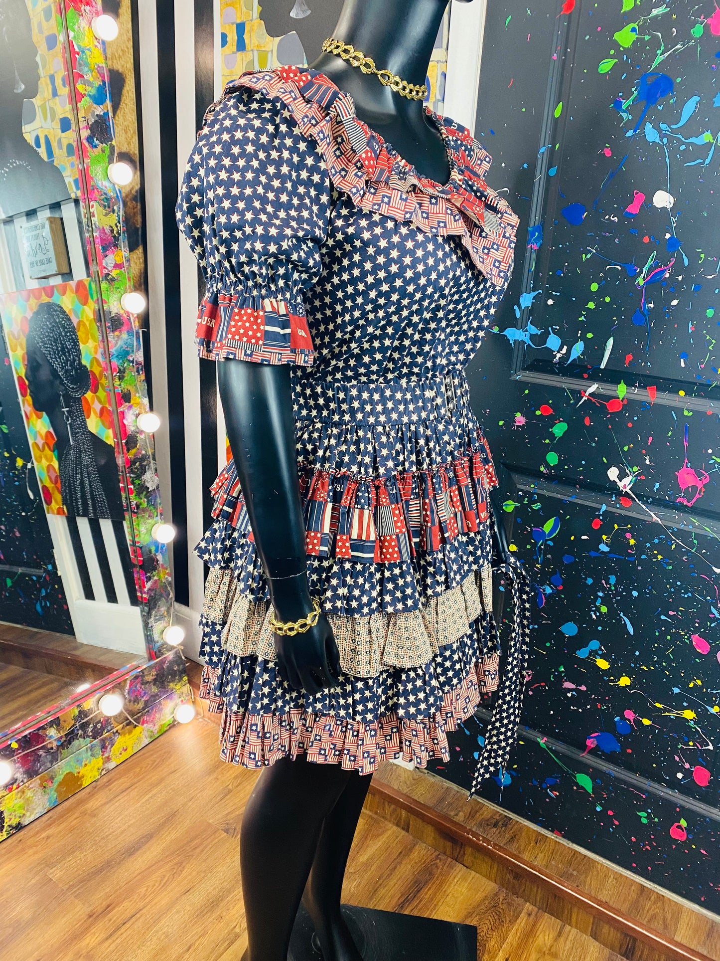 Vintage USA Handmade 4pc Mini Skirt Set