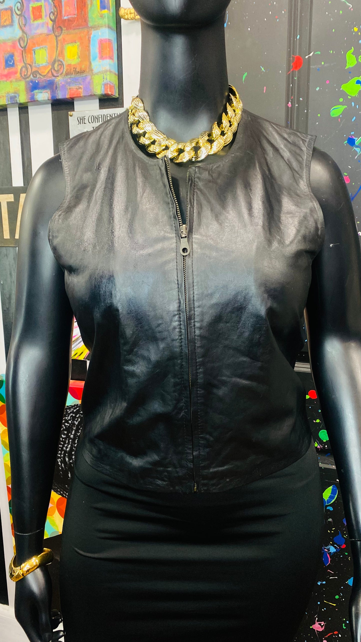 Vintage Genuine Leather Vest (14)