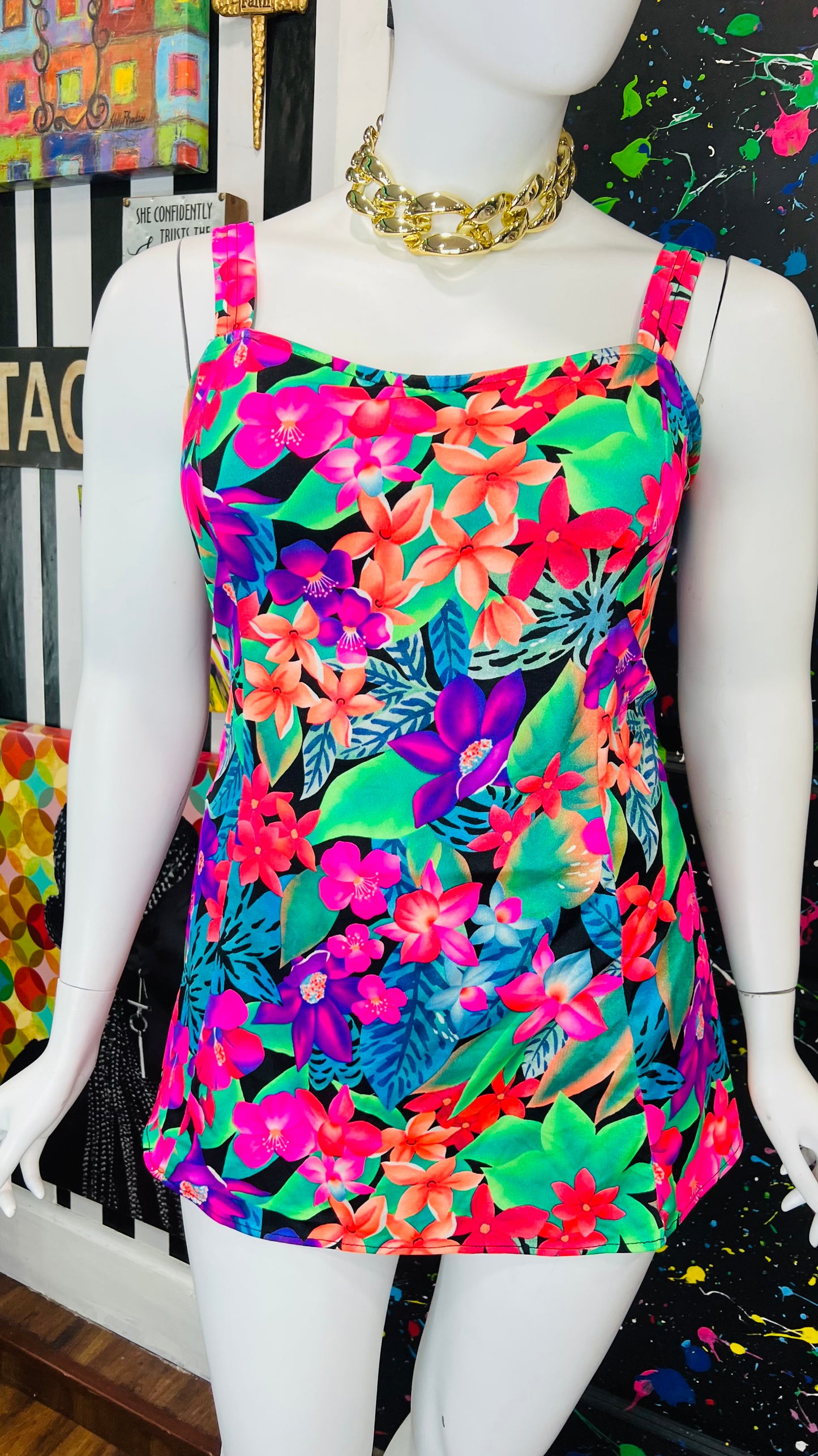 Vintage Tropical Vibrant Swimsuit (24)