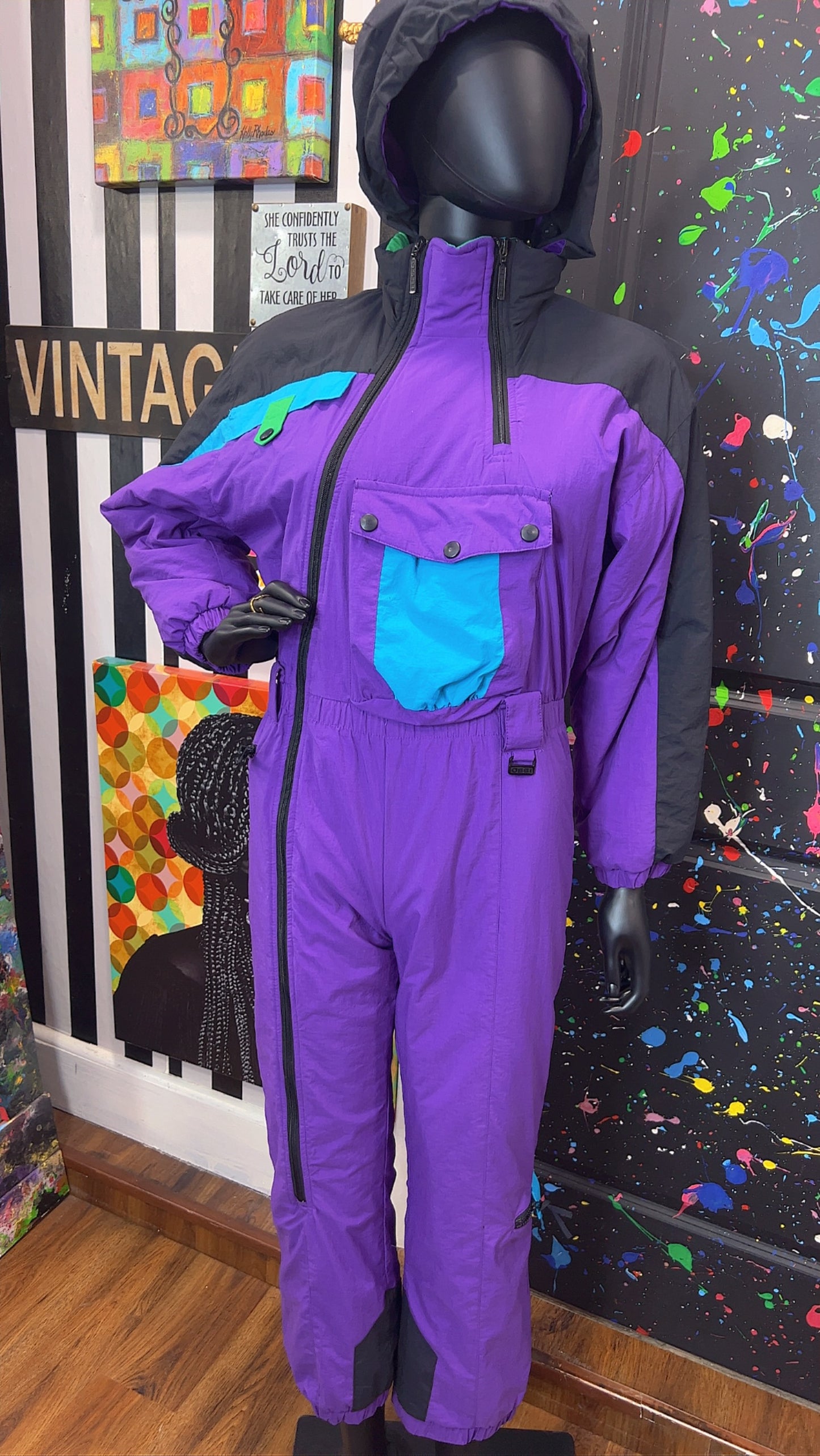 Vintage Ski Wear Purple Jumpsuit (12)