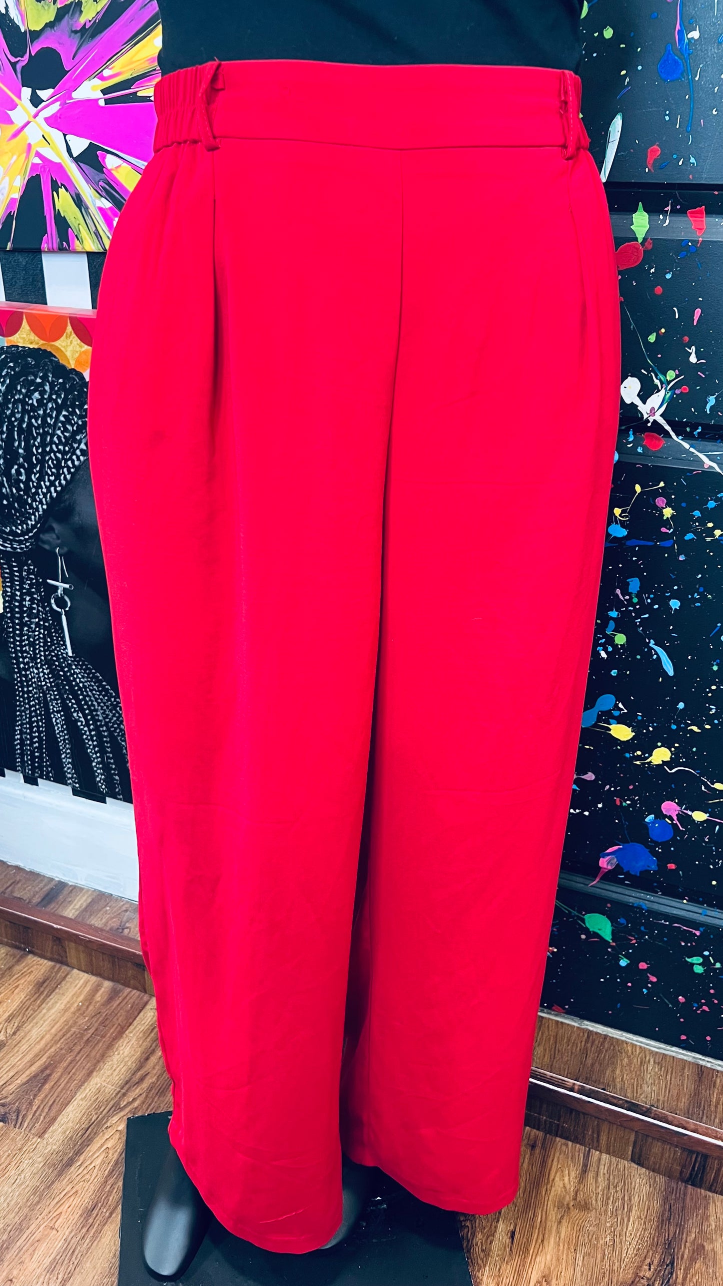 Red Wide Legged Dress Pants (18/20)
