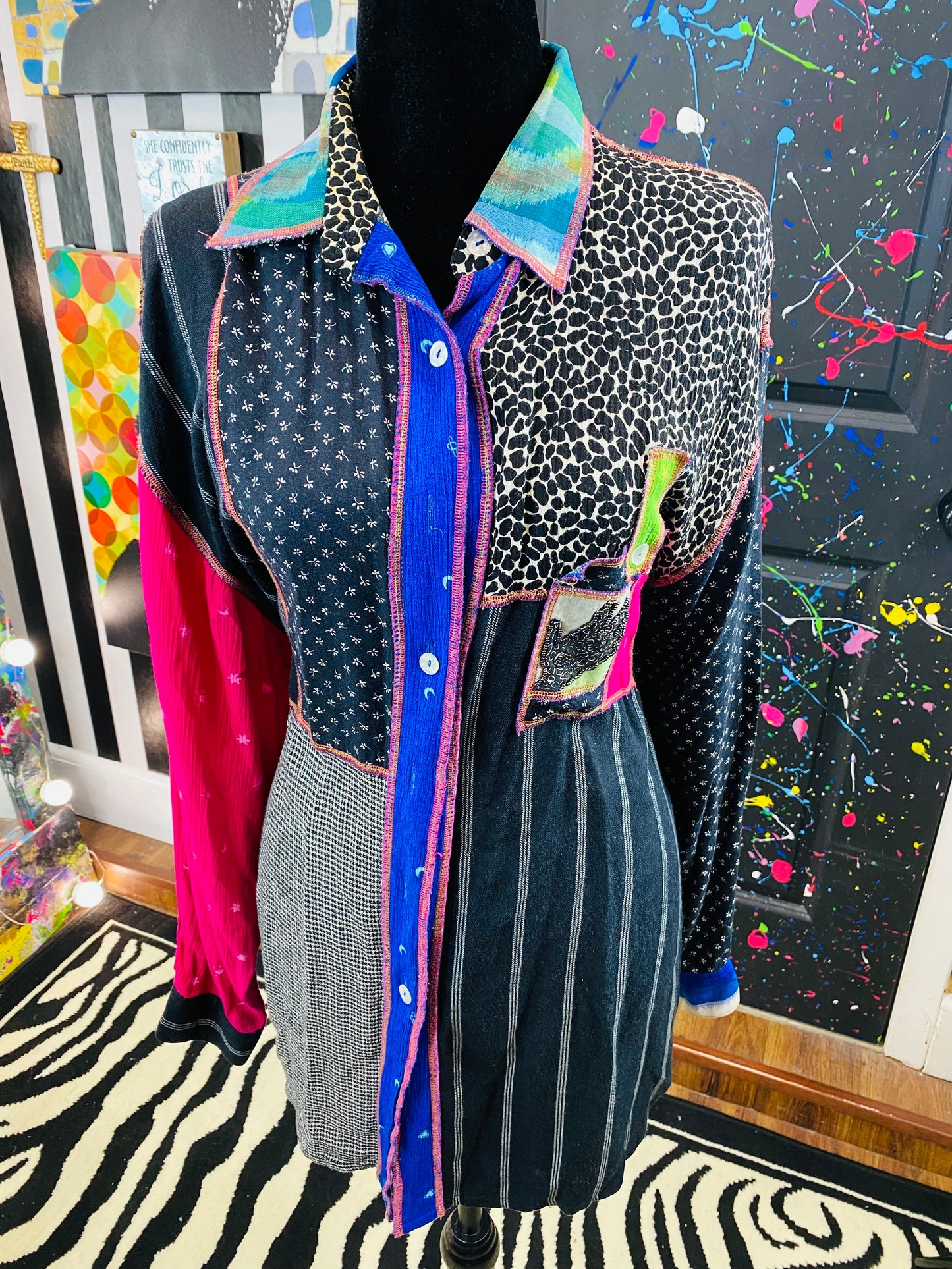 Vintage Faith Long Sleeve Blouse