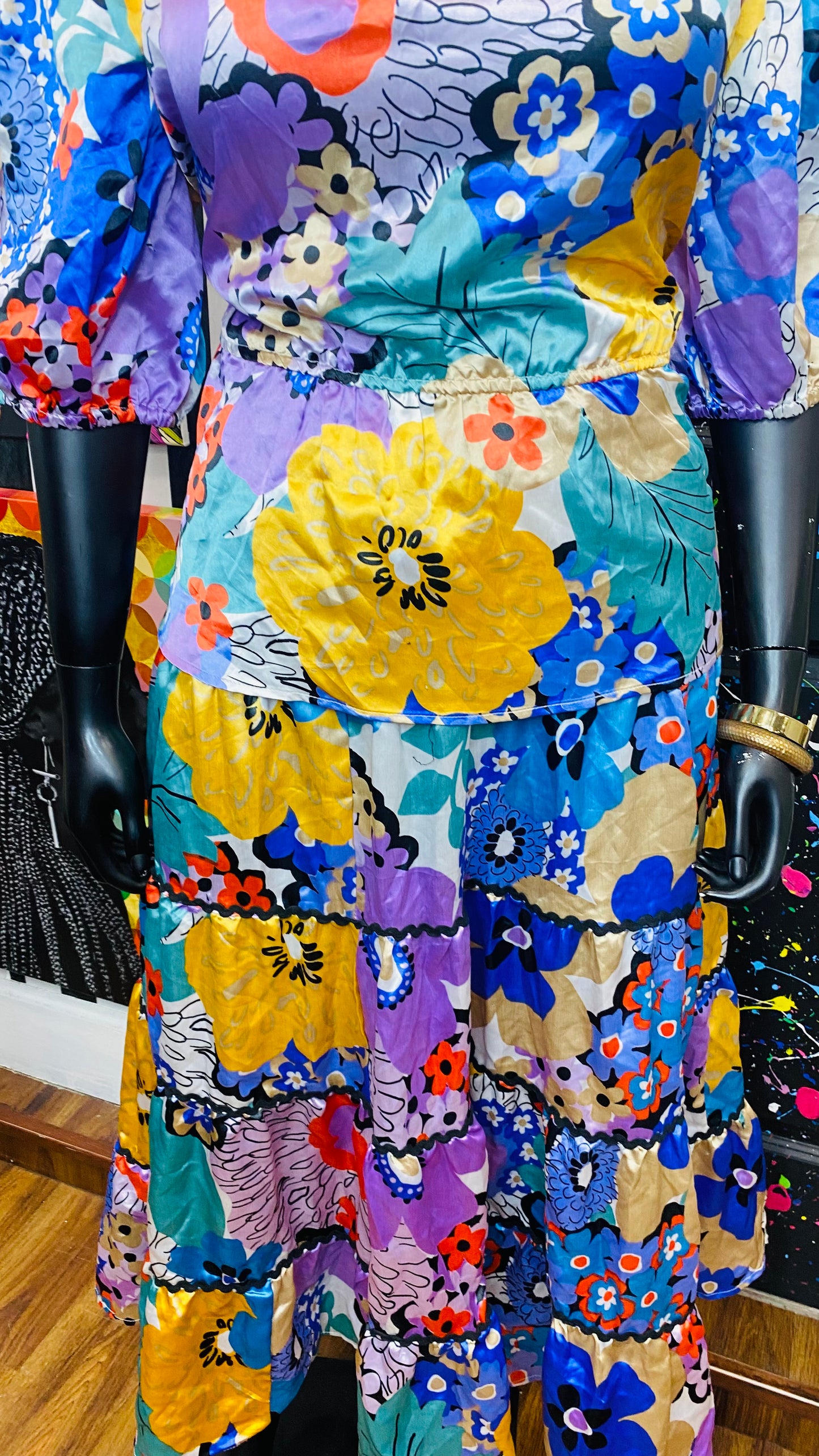 Floral Off Shoulder Skirt Set (22/24W)