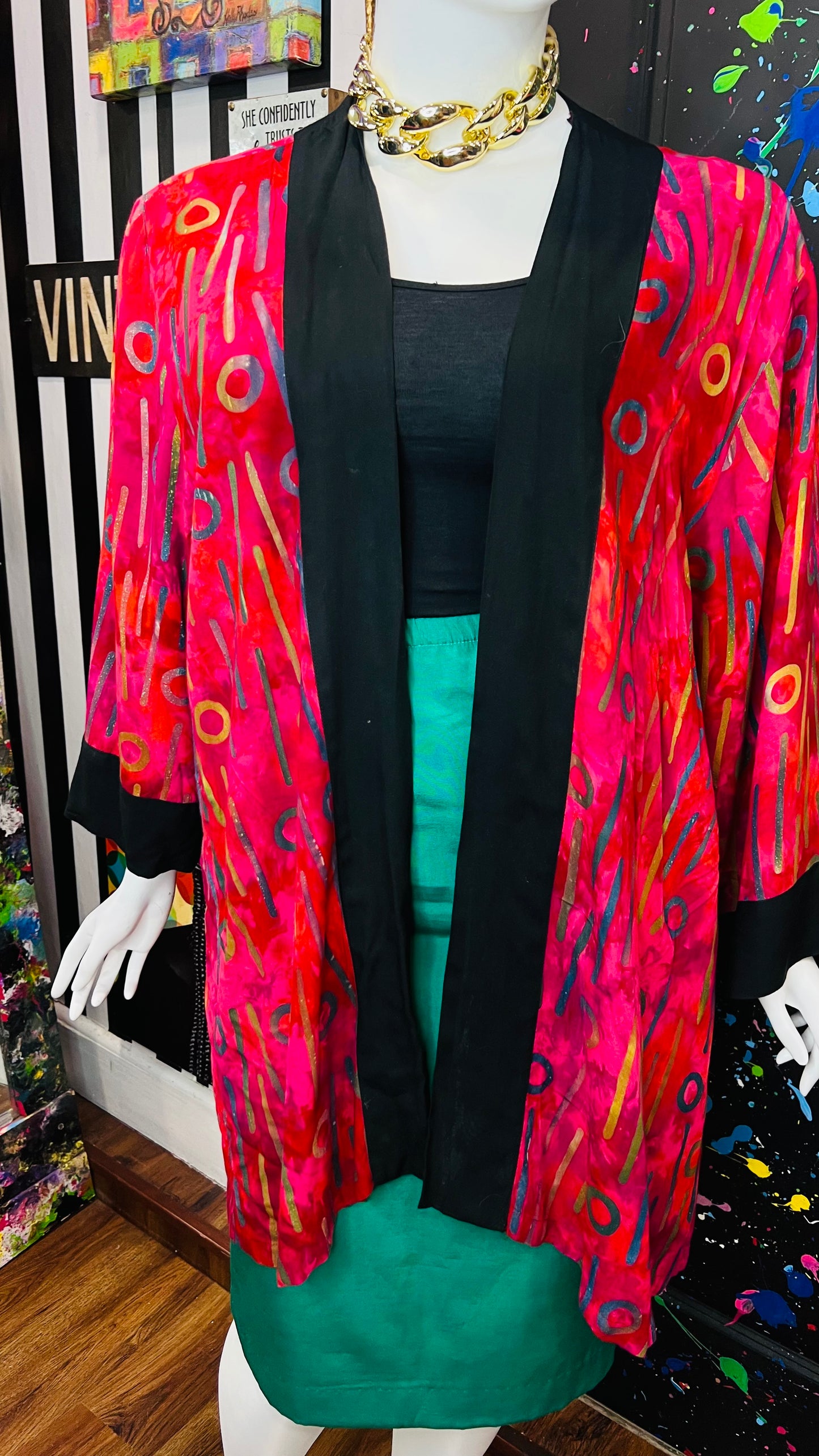 Rayon Abstract Duster (OS)