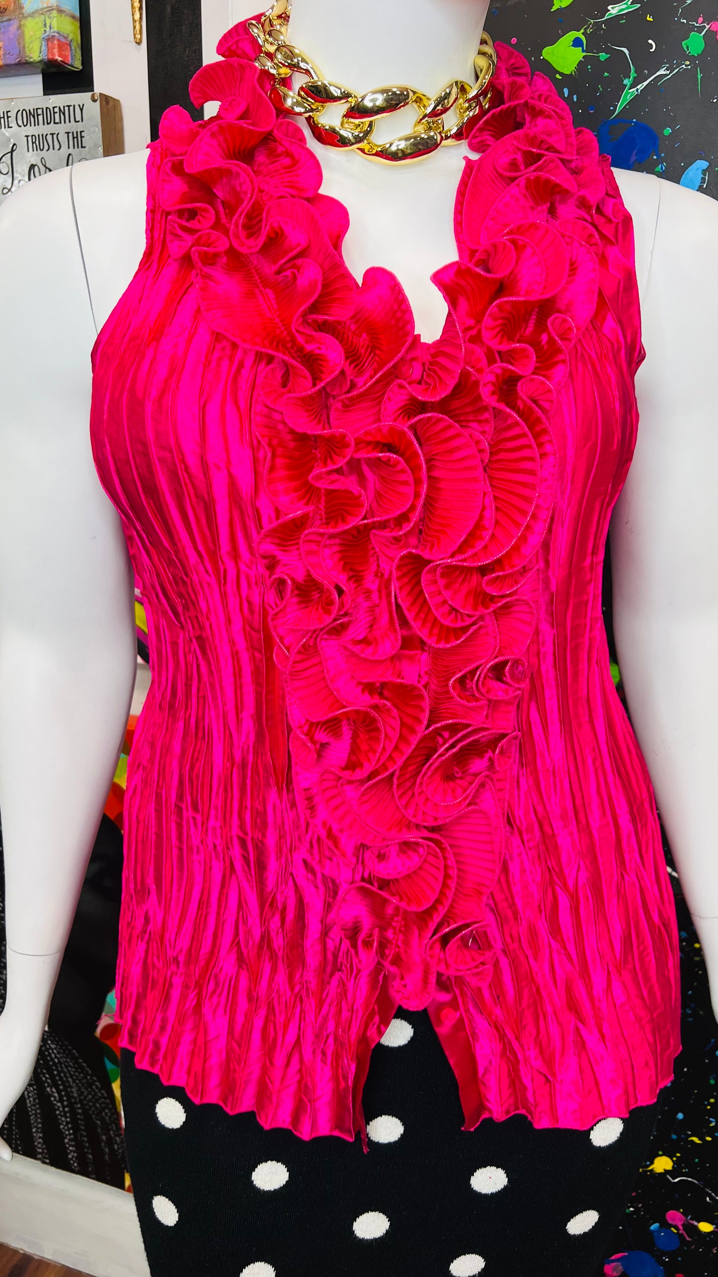 Vintage Y2K Pink Sleeveless Blouse (18/20W)