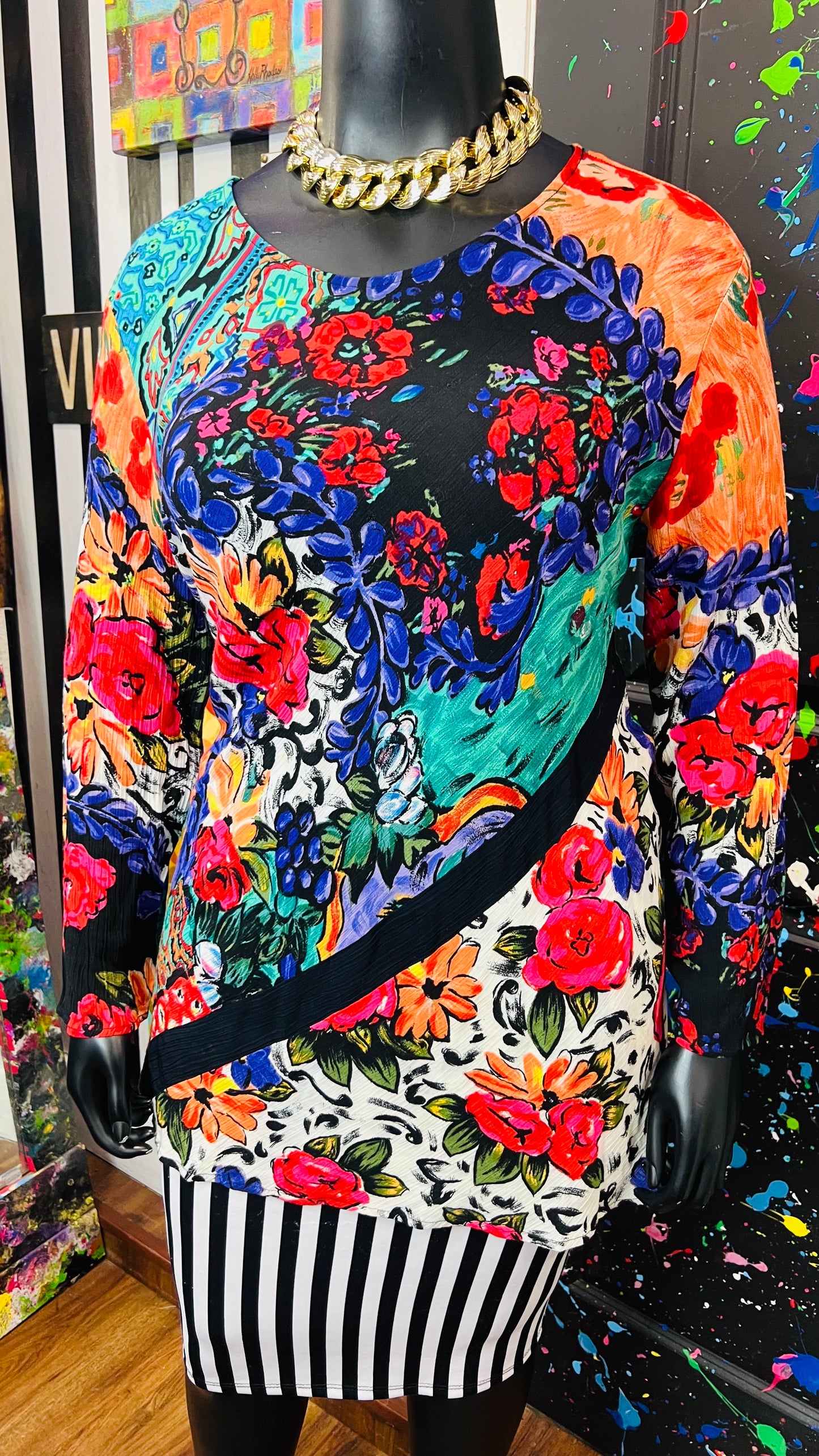 Vintage Carole Little Rayon Blouse (16)