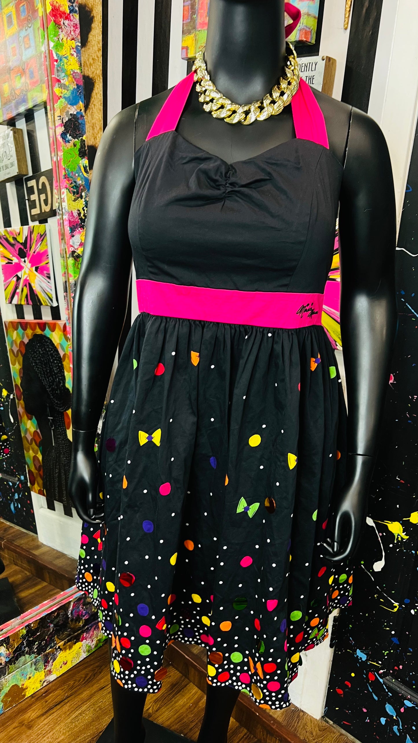 Vintage Inspired Minnie Mouse Halter Dress (16)