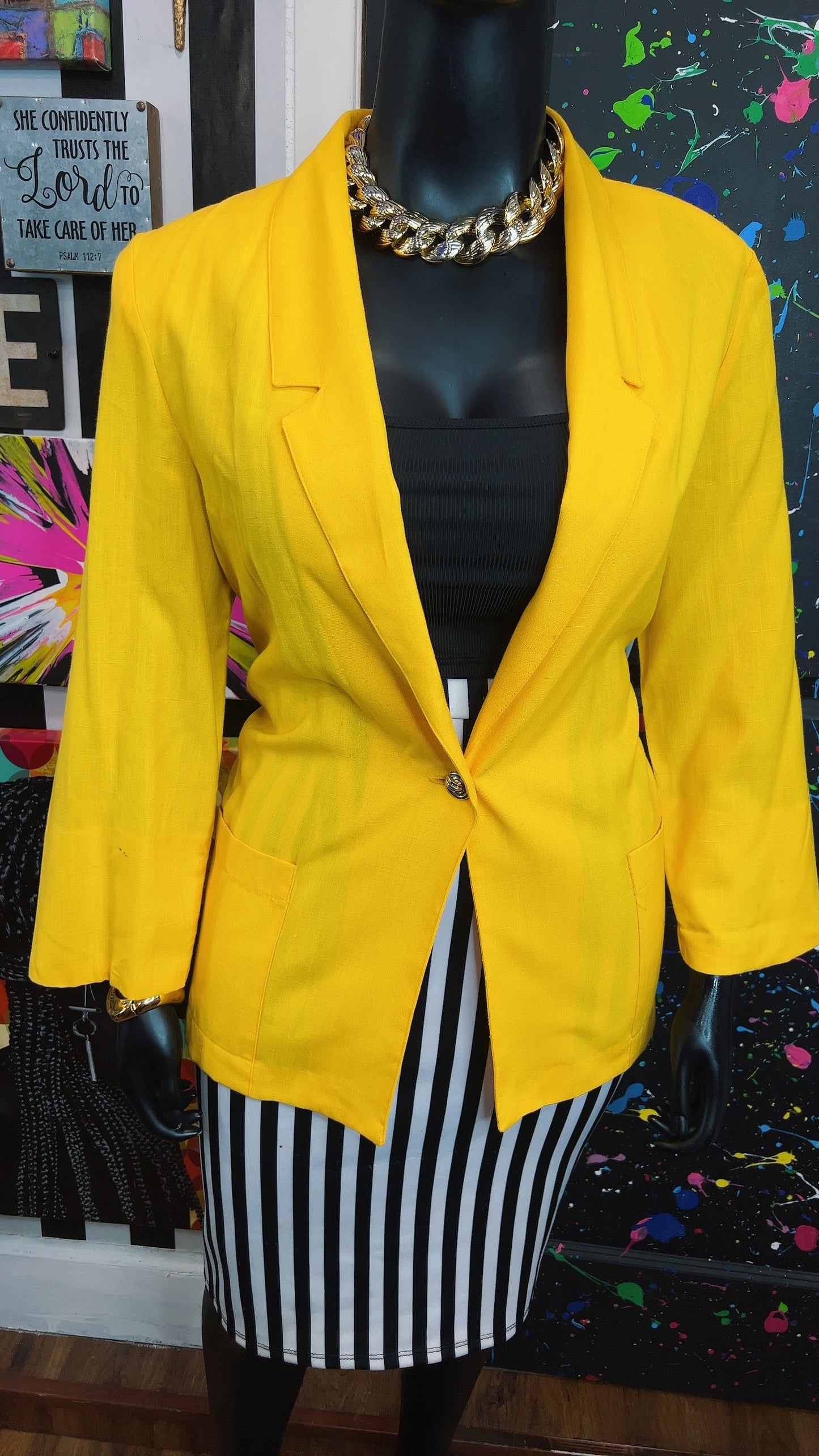 Vintage Yellow Blazer (16)