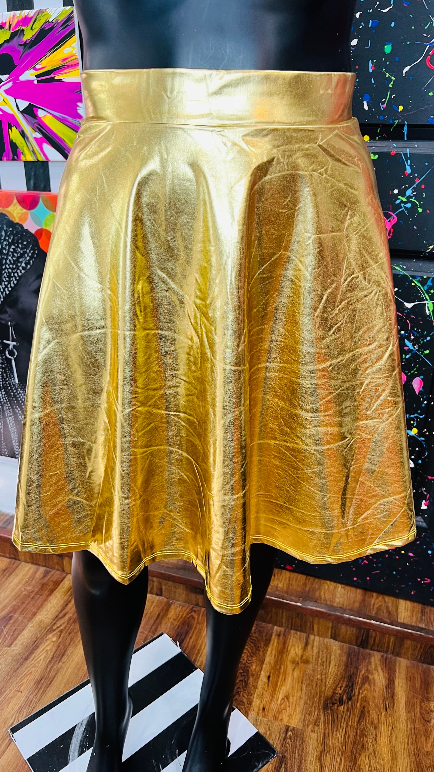 Metallic Gold Skirt w/ Pockets (22)