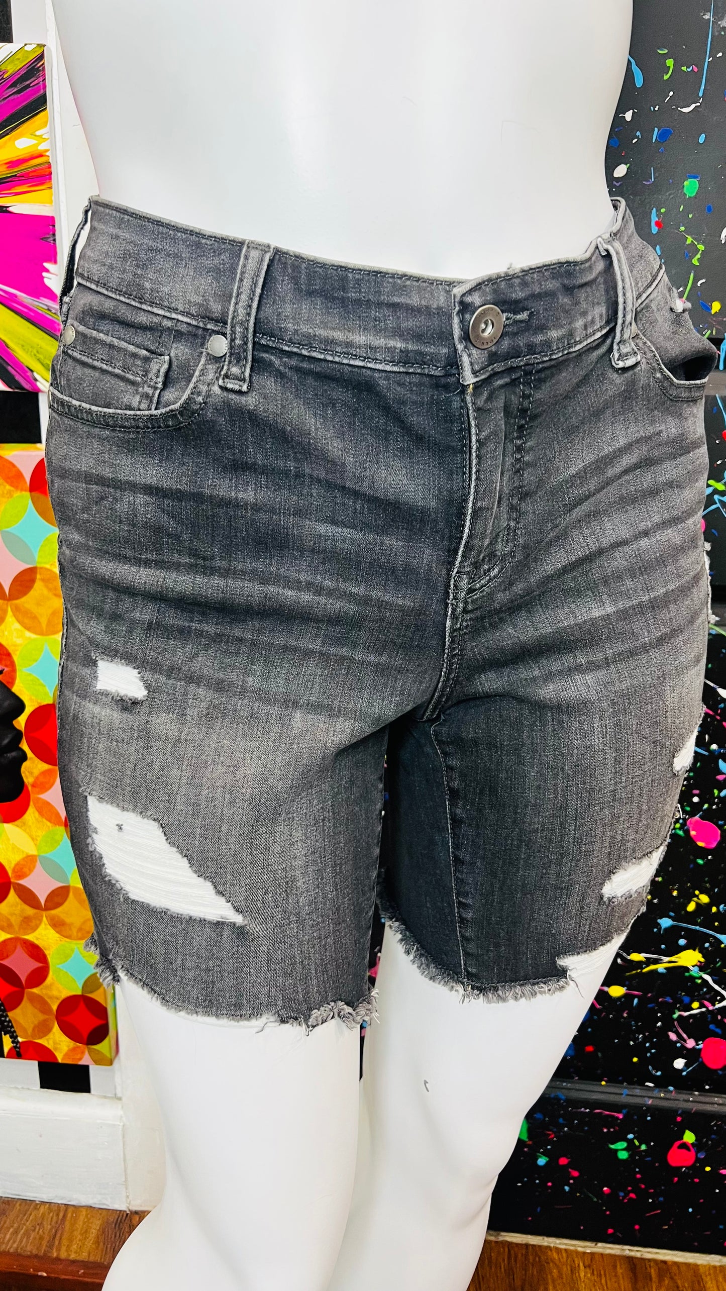 Torrid Distressed Denim Shorts (18)