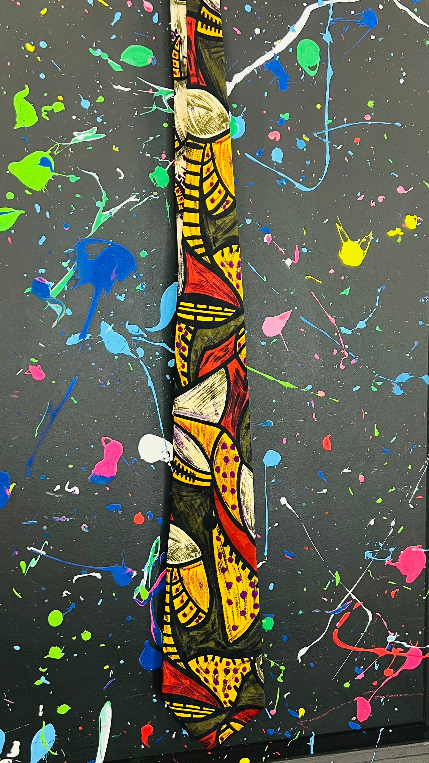 Vintage Abstract Neck Silk Tie
