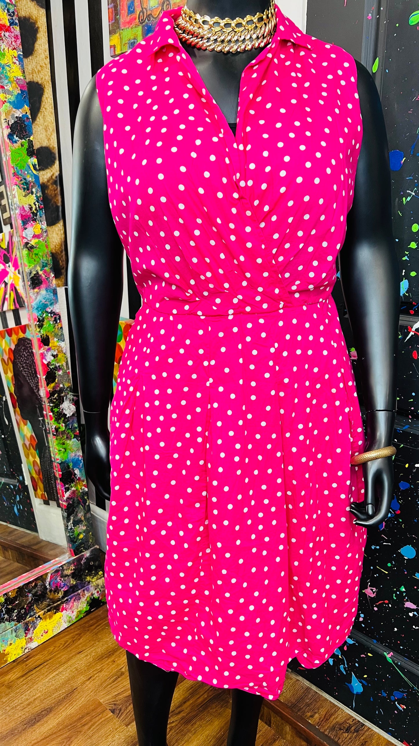 Pink Jones Polka Dot Dress (20W)