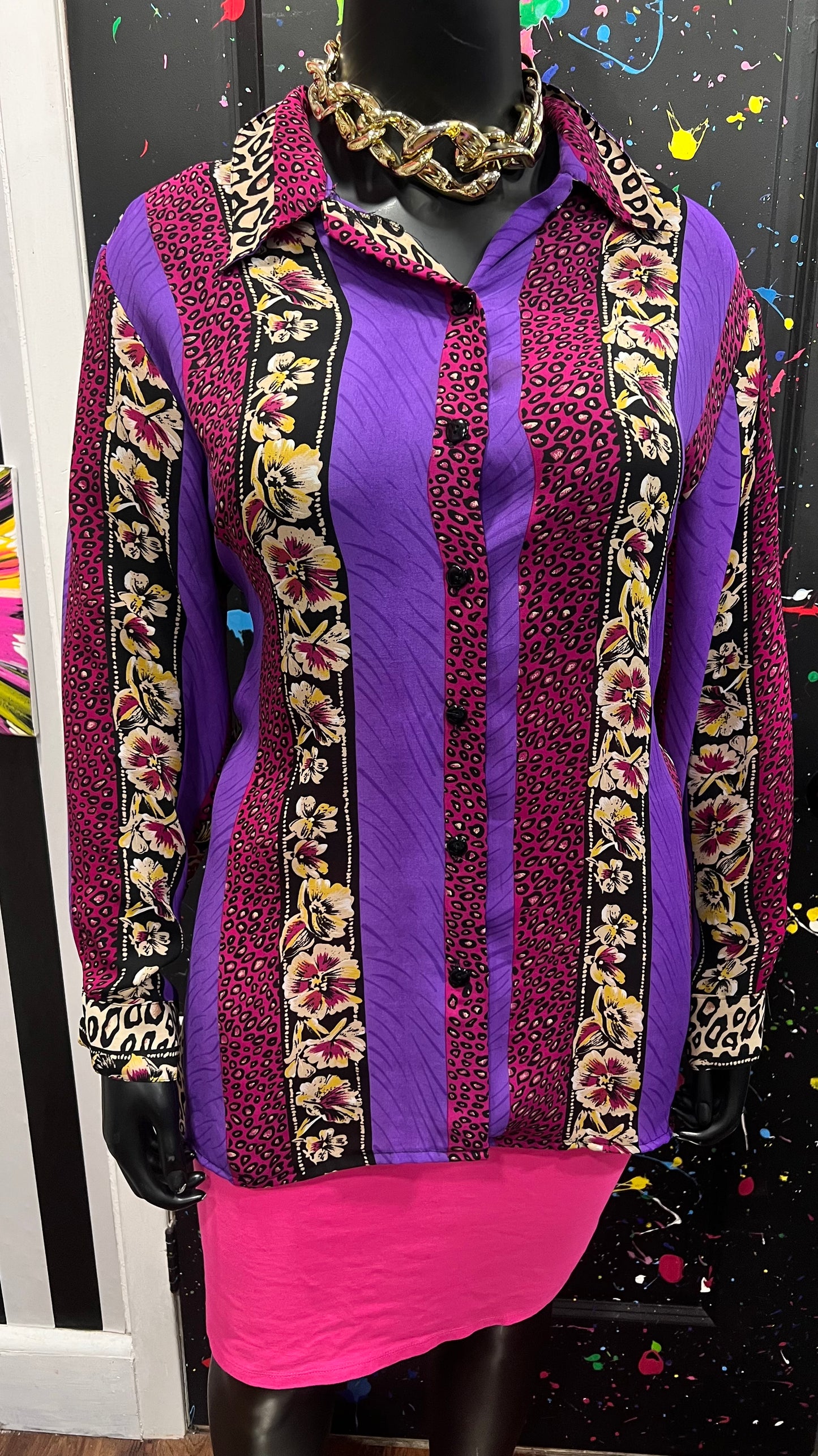 Vintage Semi Sheer Rayon Blouse (20)