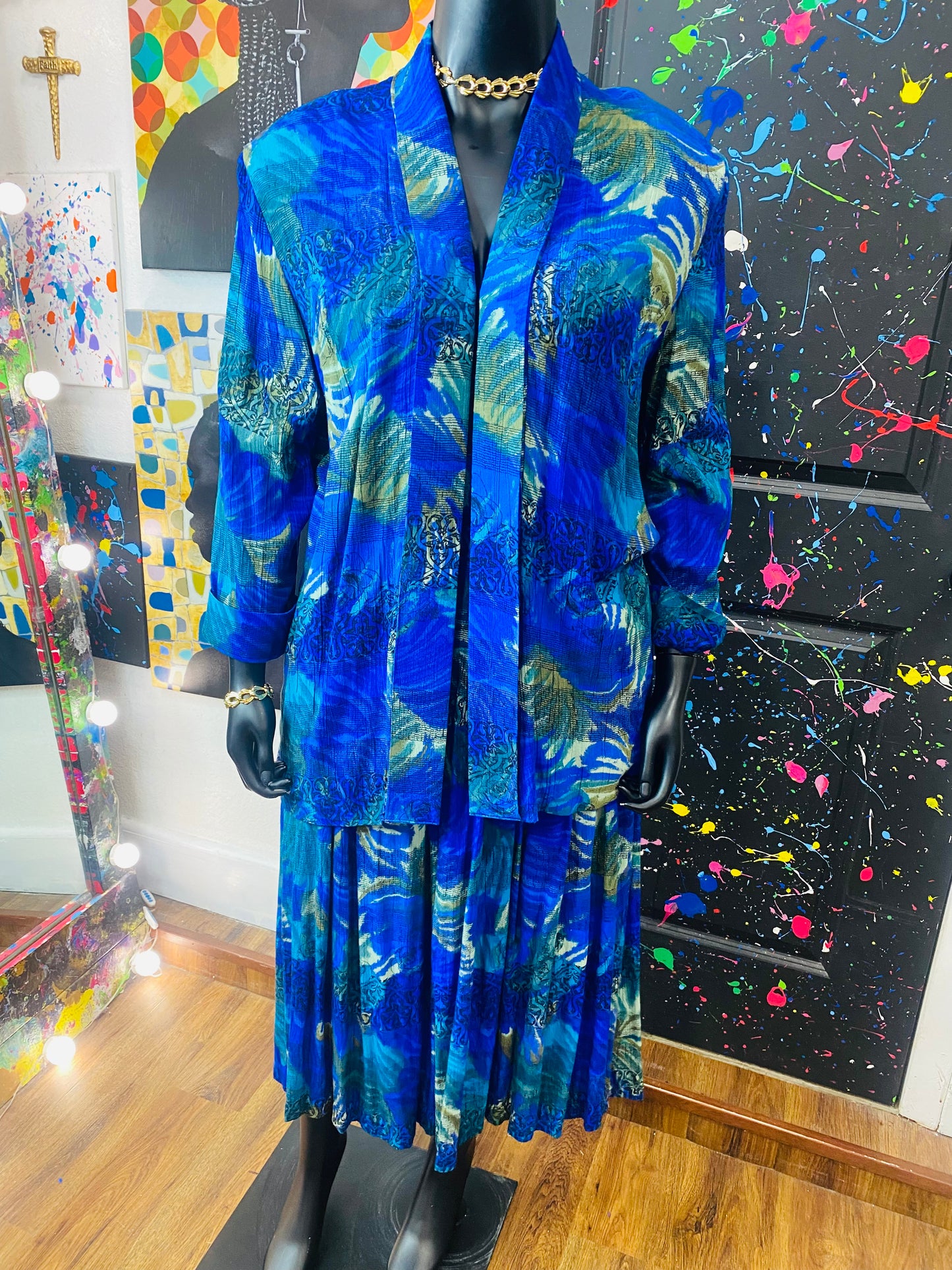 Vintage MIKAELA 2 piece Skirt Set