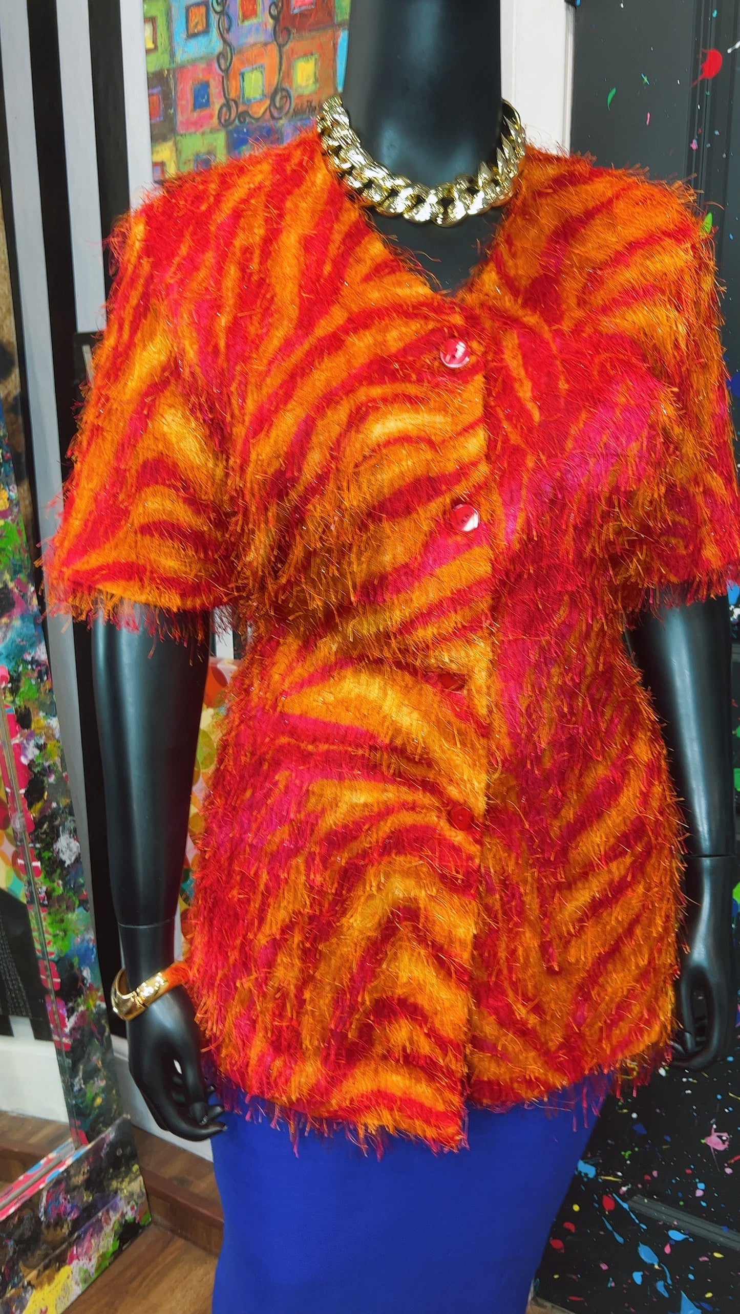 Vintage ‘Strawberry Lemonade’ Shaggy Blouse (18)