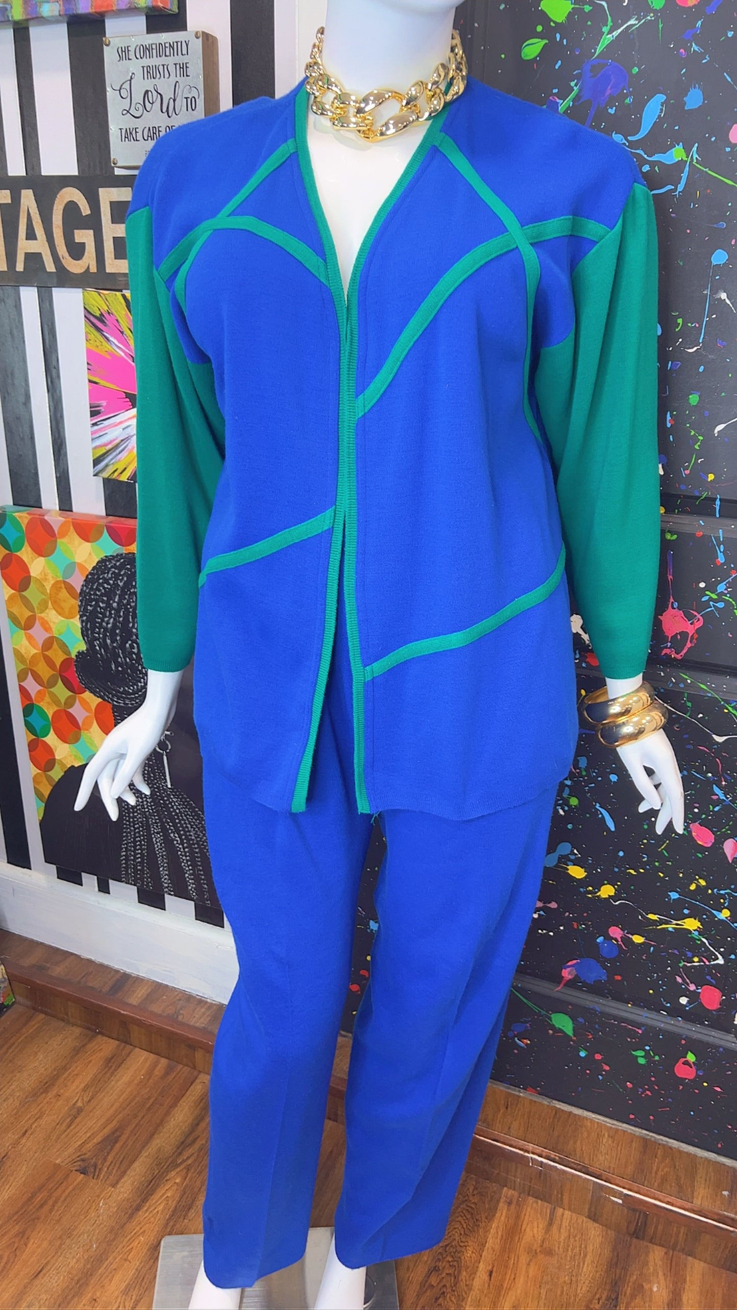 Vintage Knit Pants & Sweater Set (22)