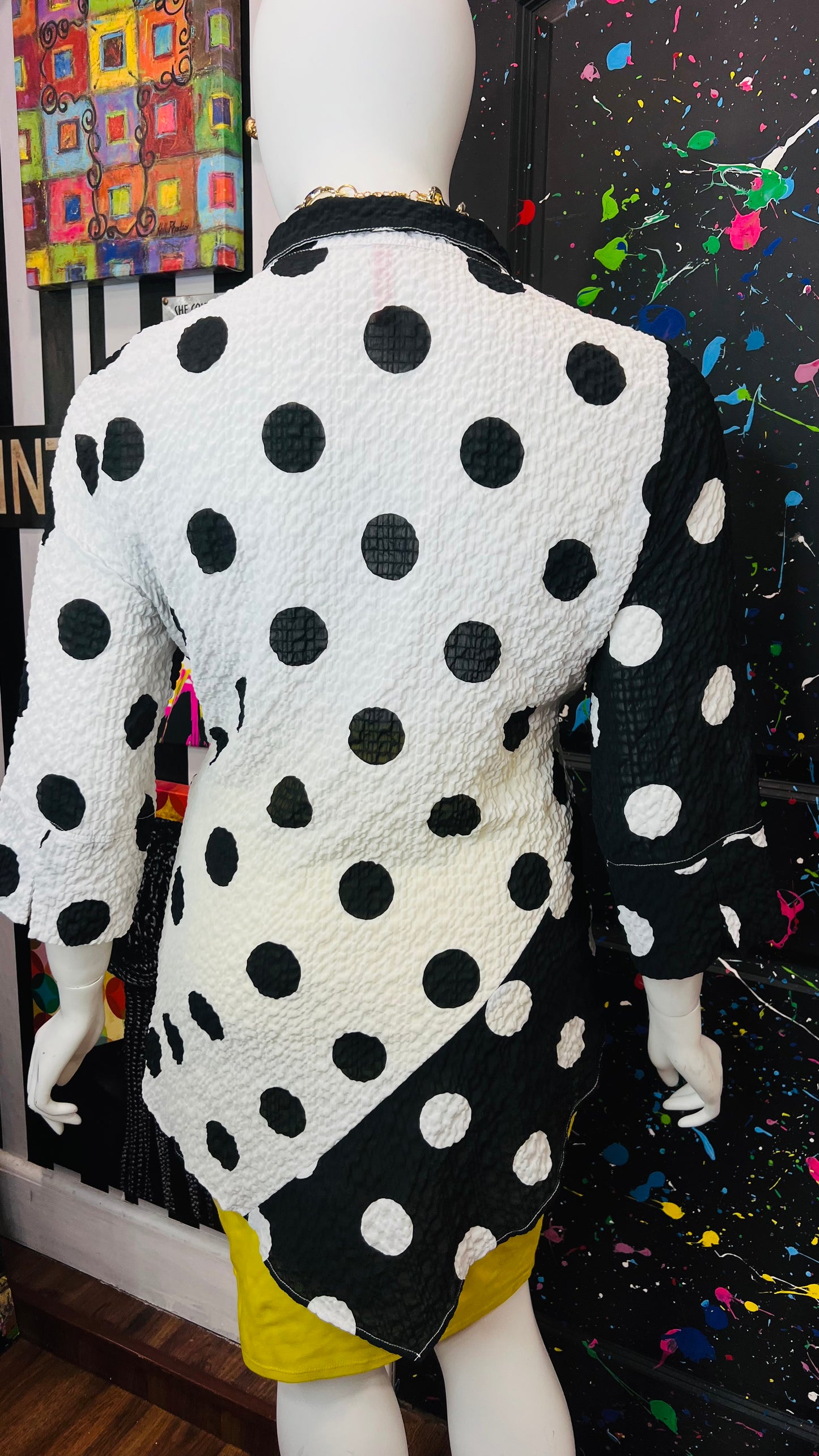 Black & White Polka Dot Blouse (22)