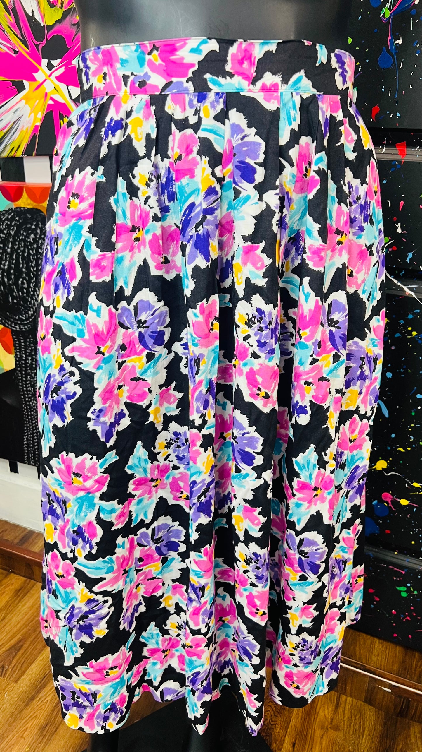 Vintage Floral 90’s Skirt (16/18)