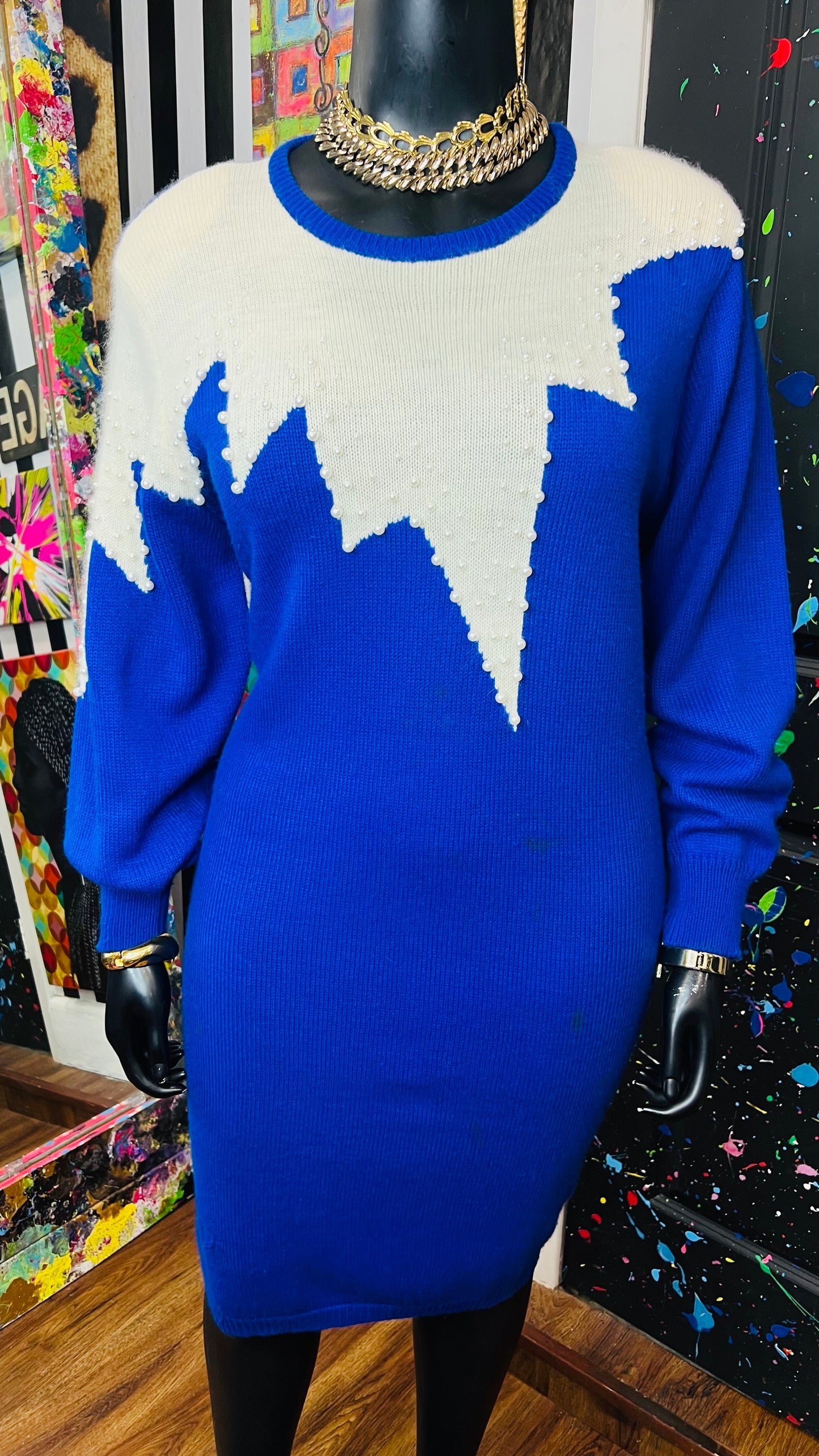 Vintage Knit Sweater Dress (22)