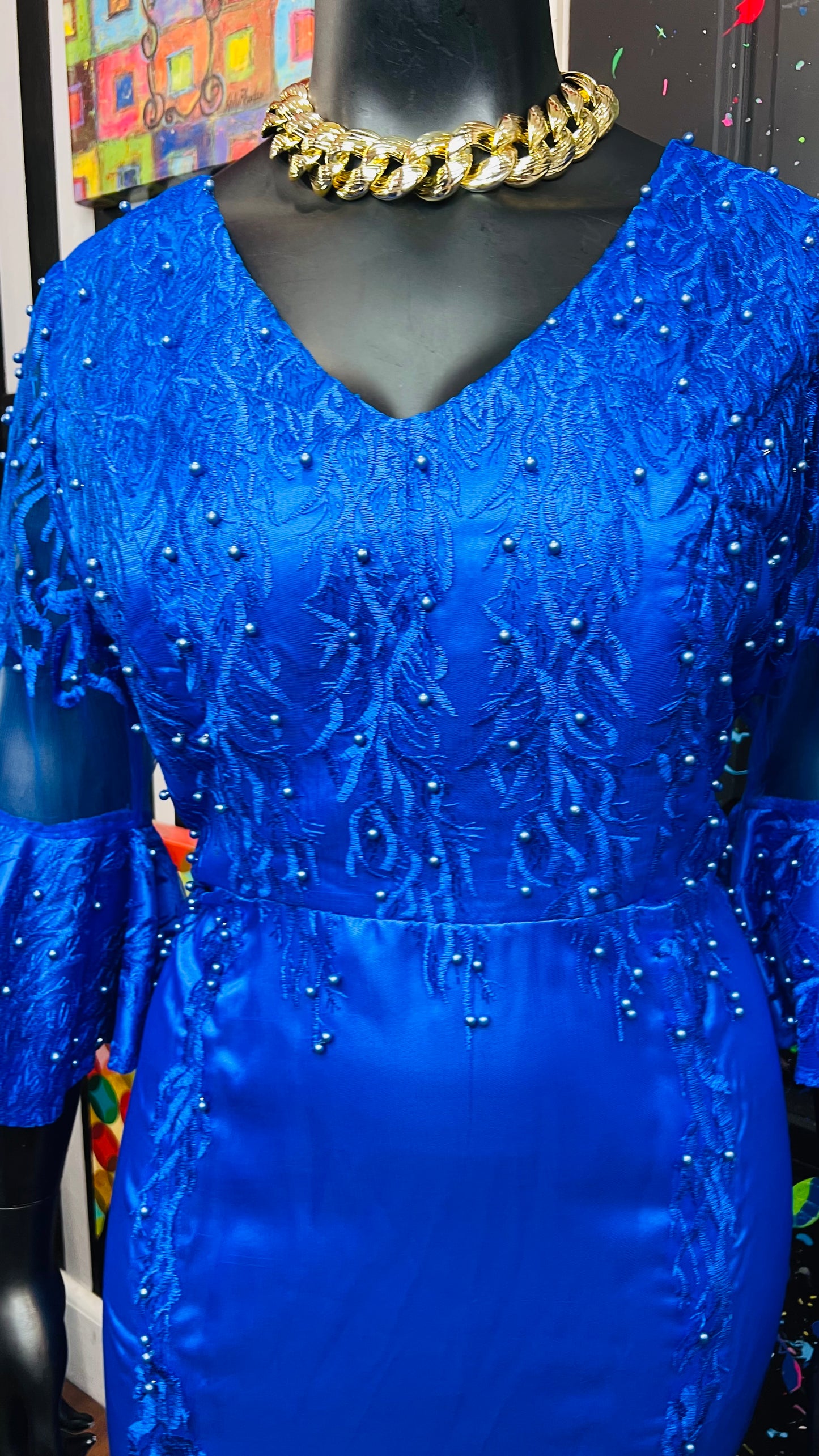 Jewel Blue & Sheer Formal Dress (14)