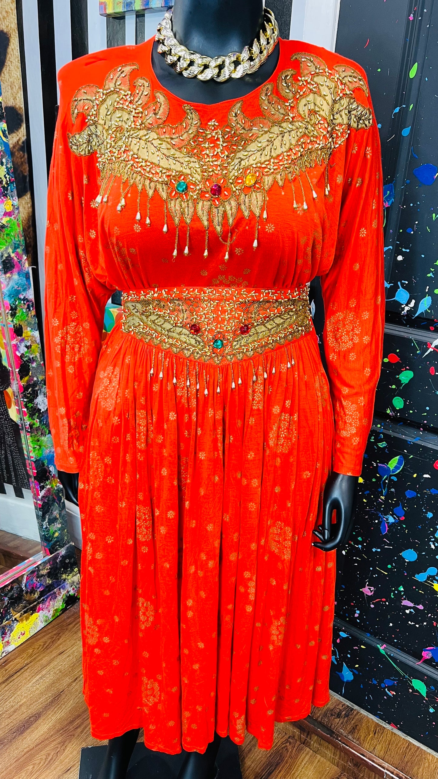 Vintage Beaded & Jewel Skirt Set (16)
