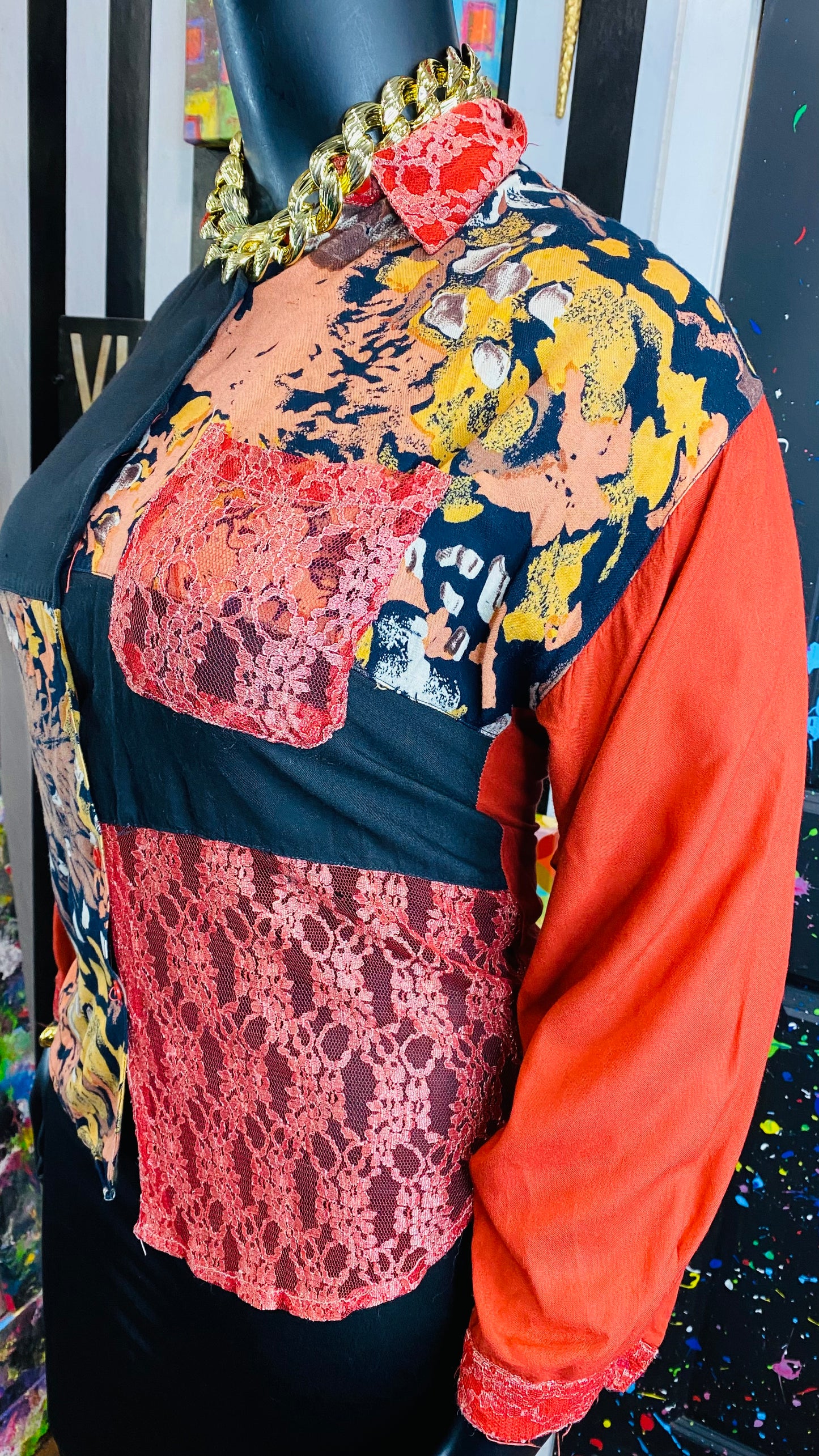 Vintage Abstract 90’s Blouse (16)