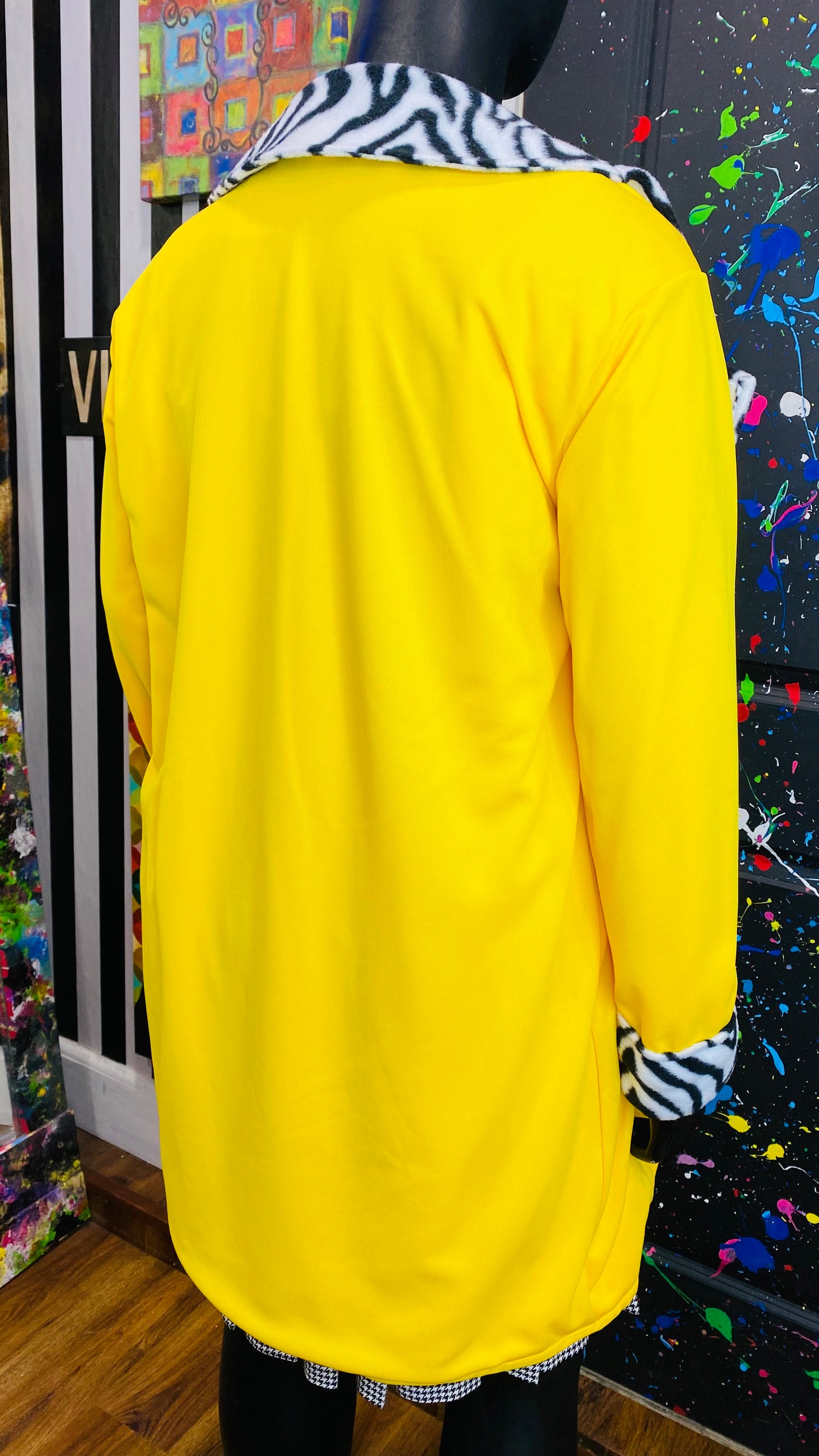 Yellow & Zebra Duster/Open Blazer (14)