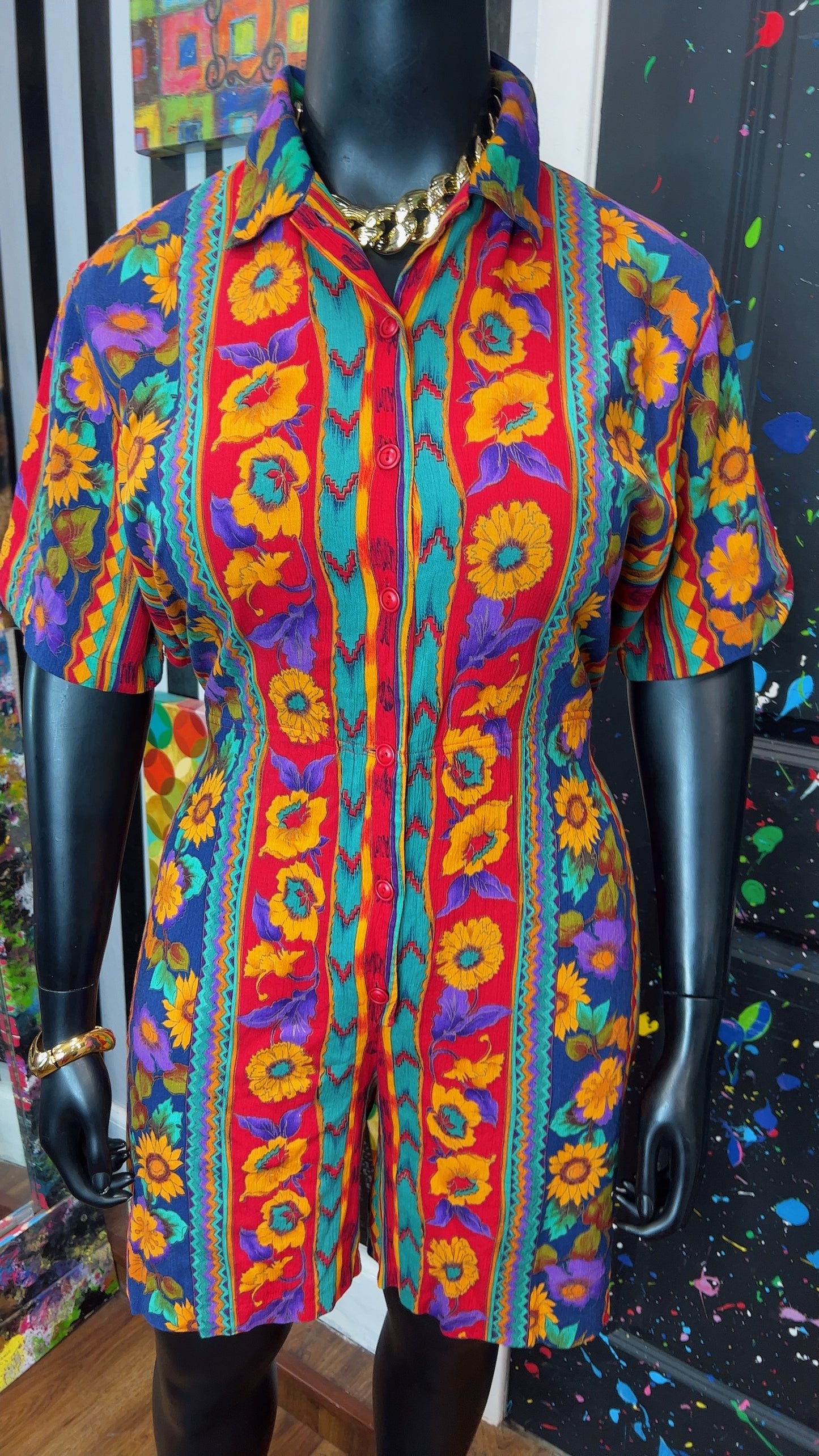Vintage Floral Rayon Romper (18)