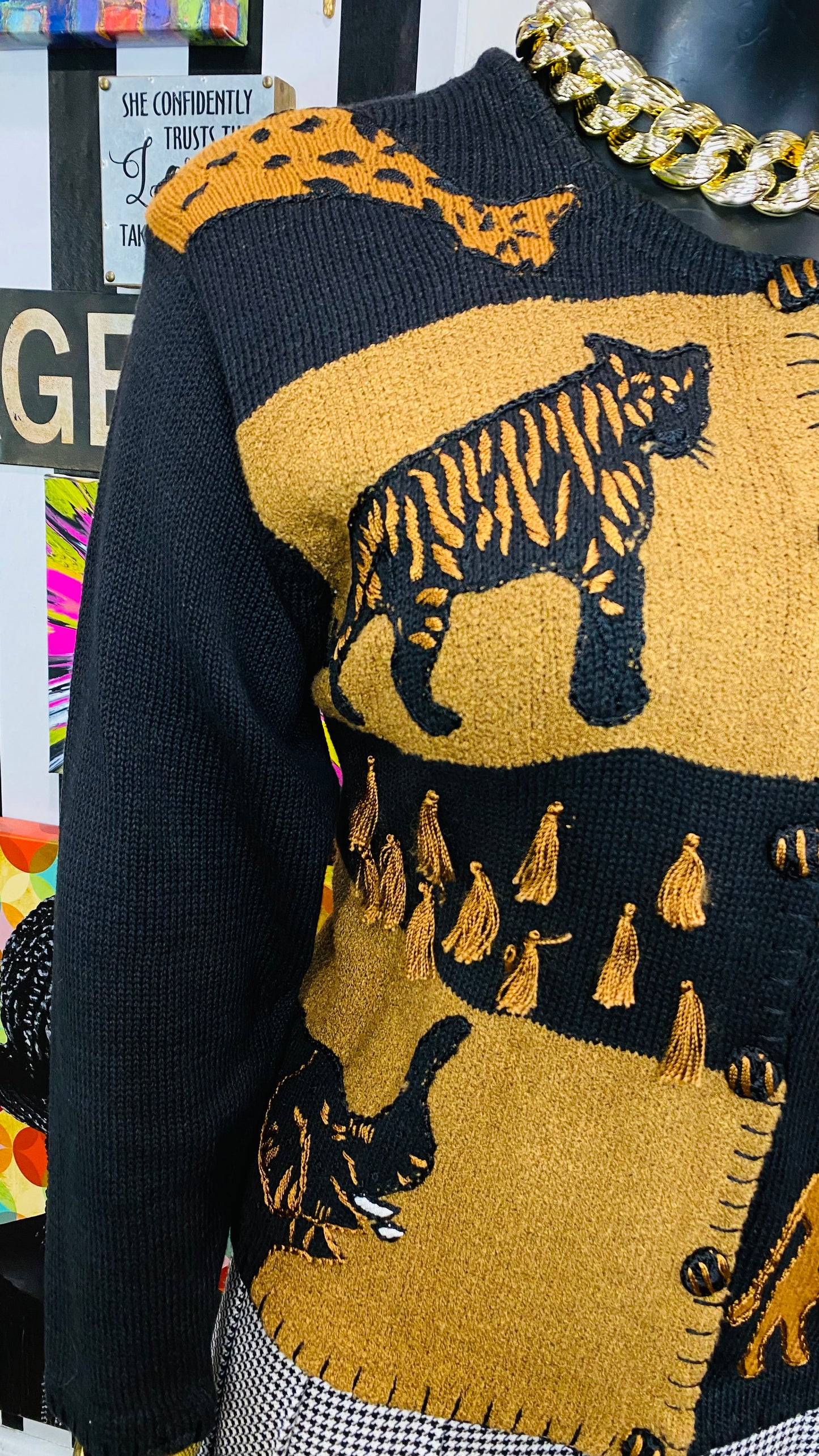 Vintage Safari Button Down Sweater (14/16)