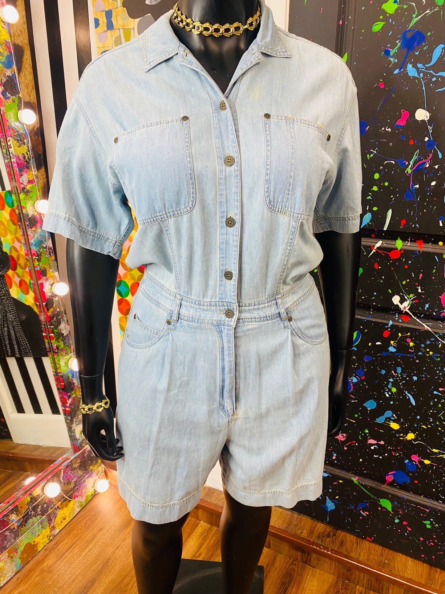 Vintage Denim Romper