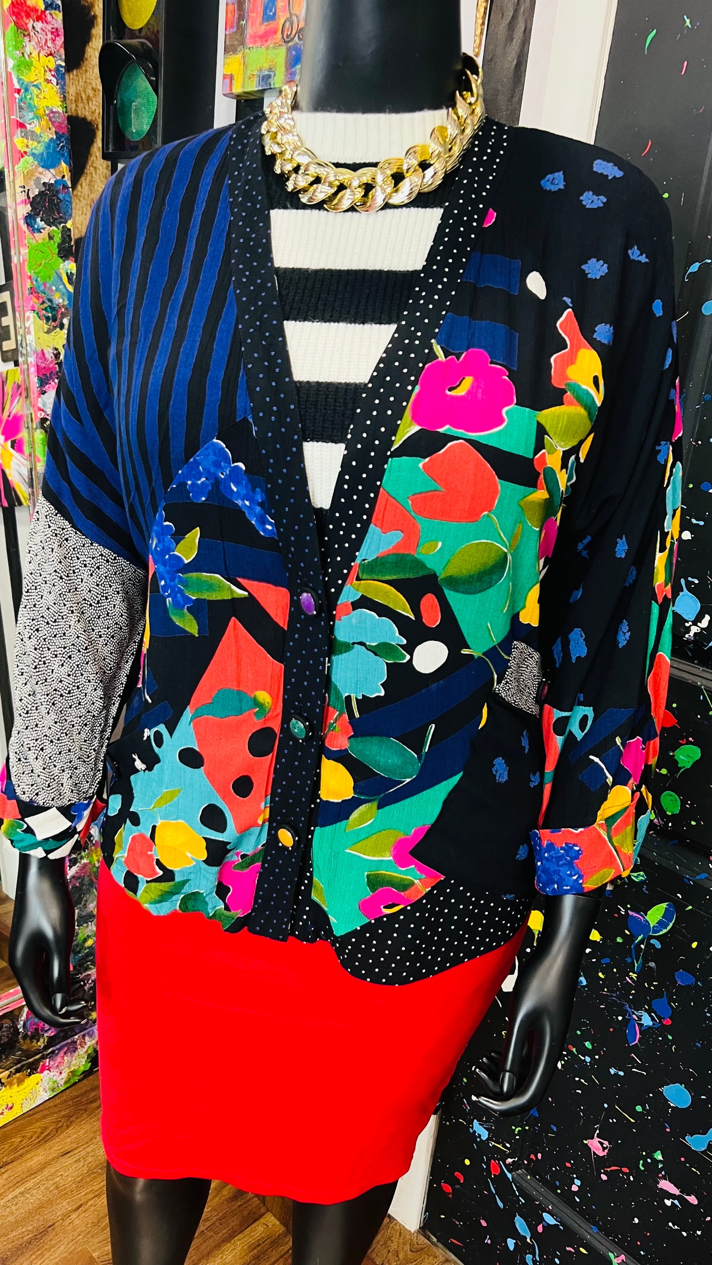 Vintage Carole Little Rayon Jacket (20)