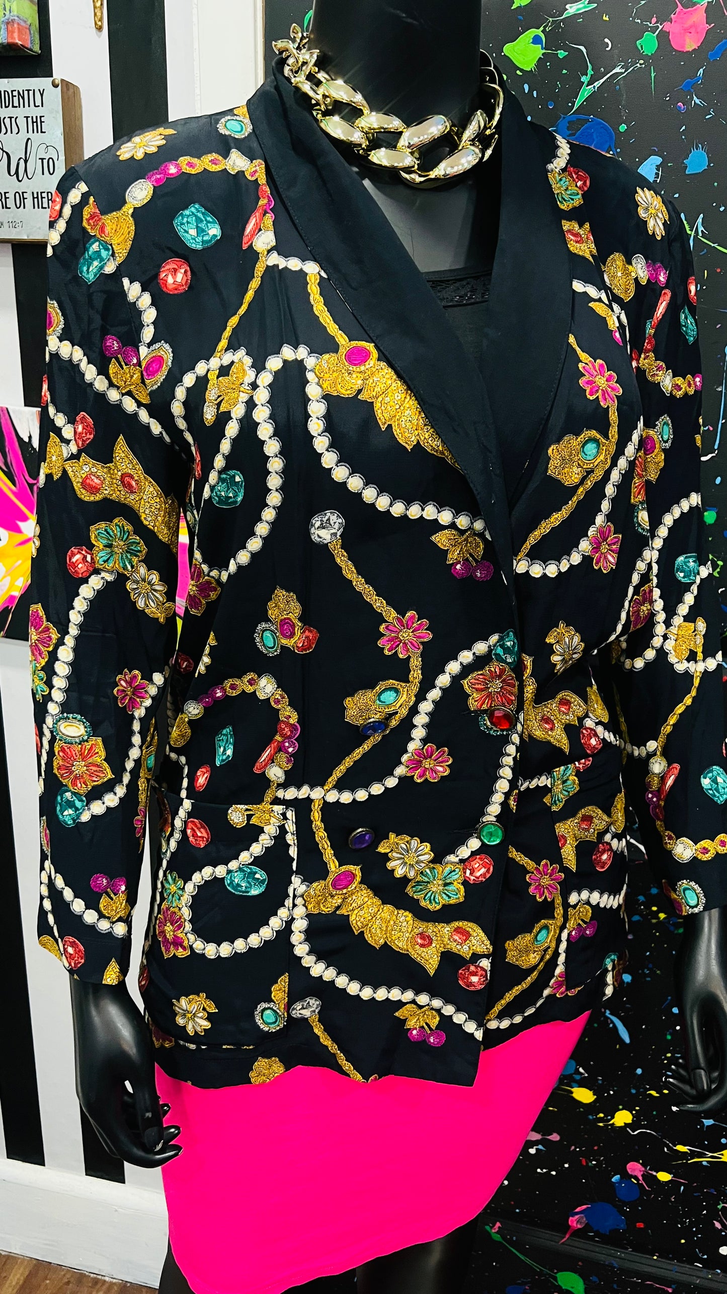 Vintage Carole Little Jewel Blazer (14)