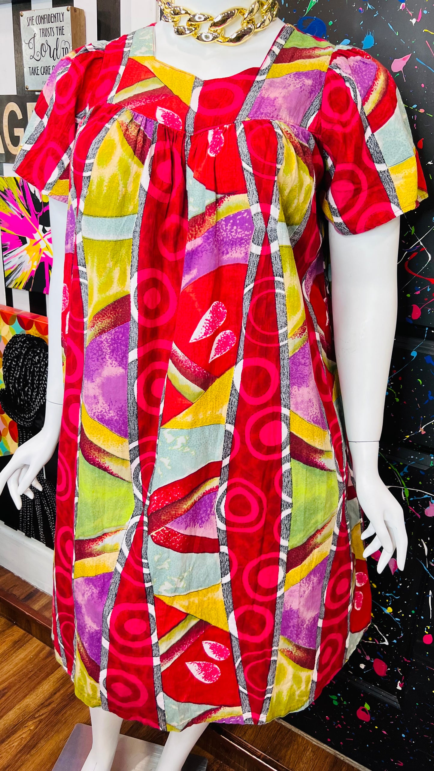 Vintage 100% Cotton House Dress (14)