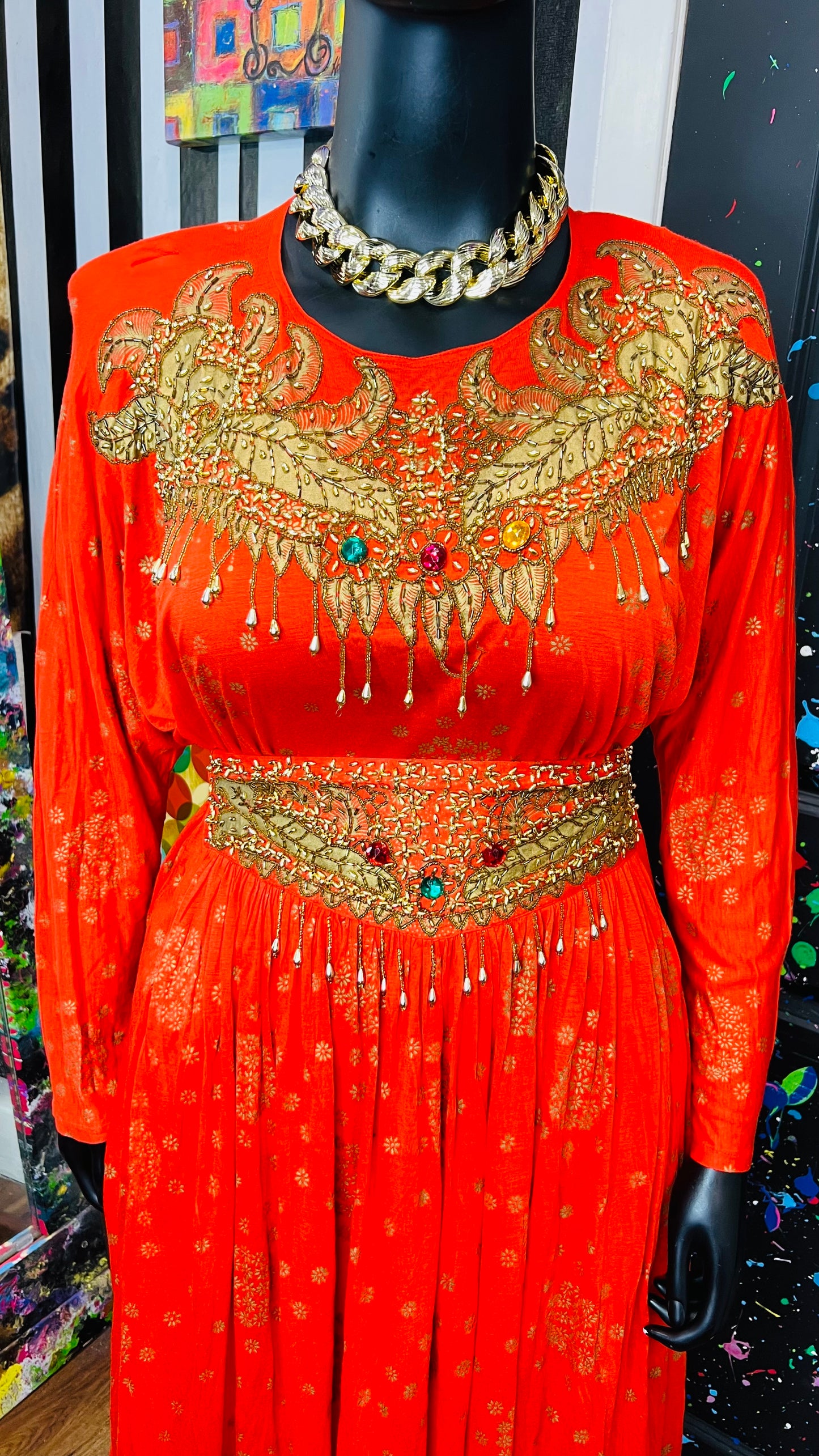 Vintage Beaded & Jewel Skirt Set (16)