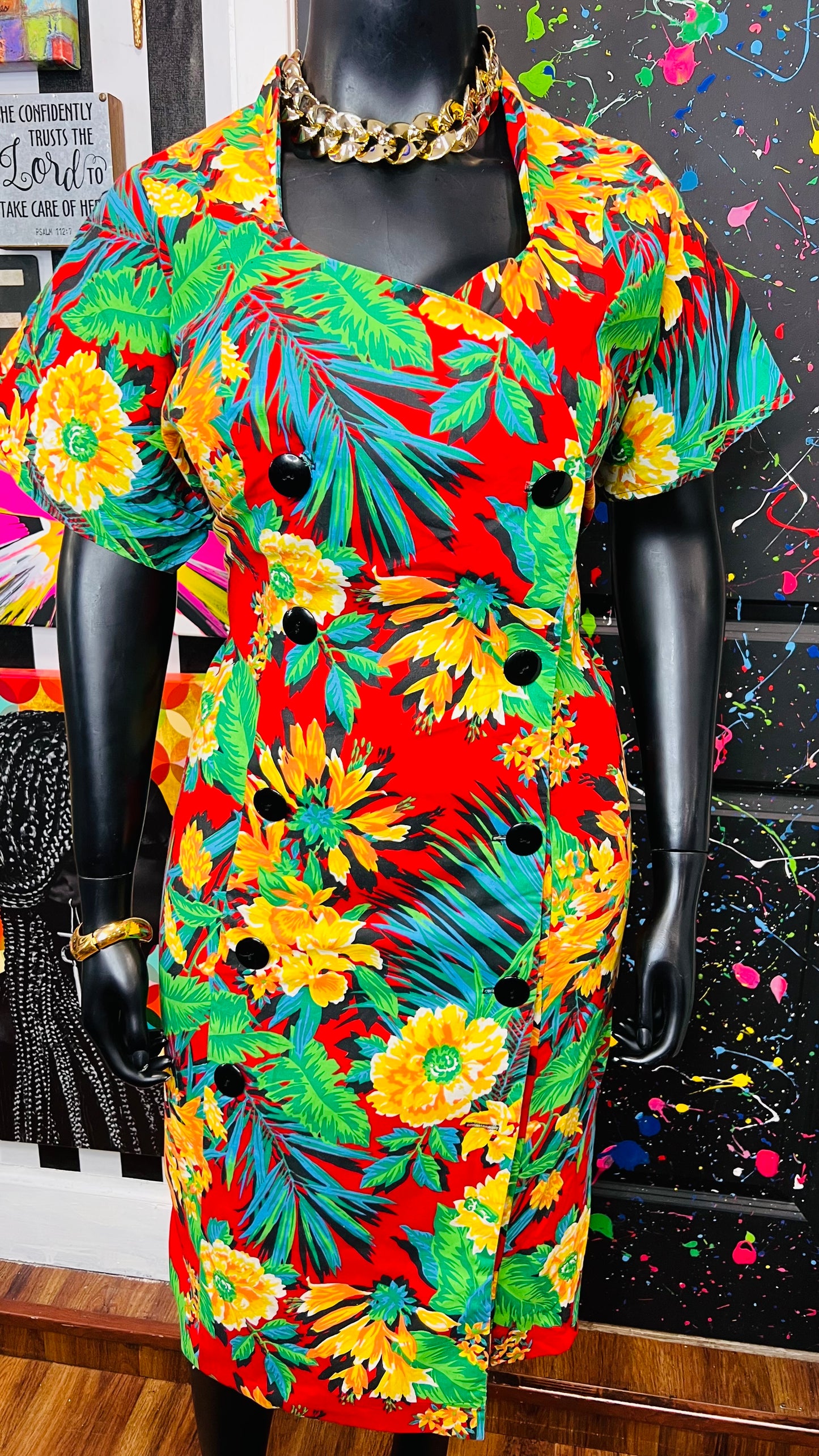 Vintage Vibrant Floral Dress (22)
