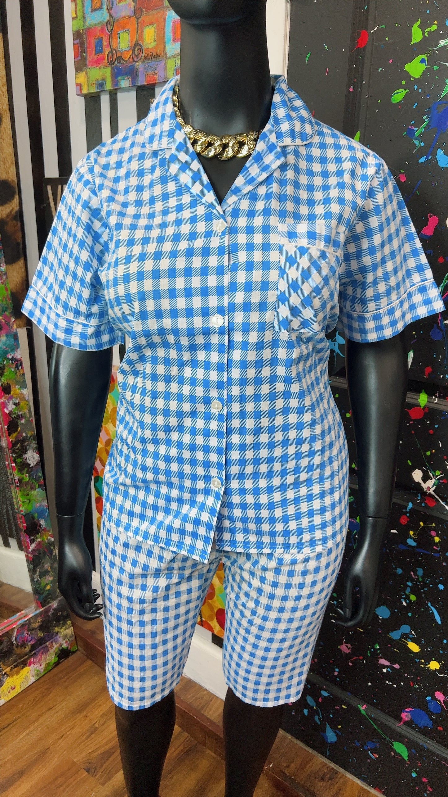 Vintage Blue & White Shorts Set (18)