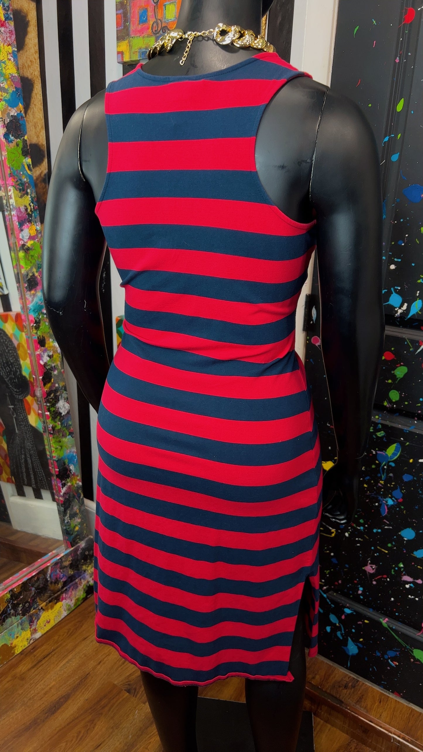 Navy Blue & Red Dress (14)