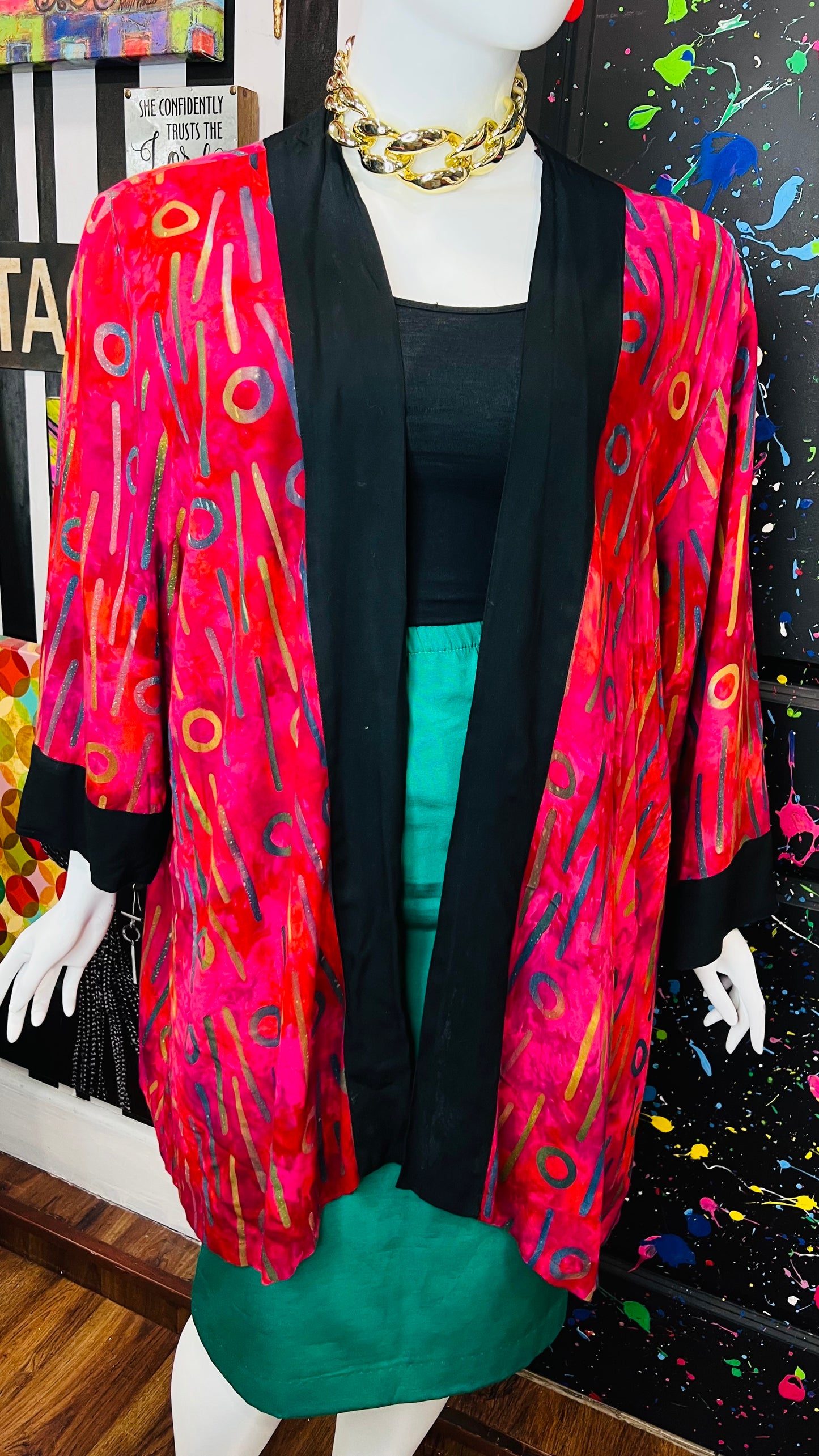 Rayon Abstract Duster (OS)
