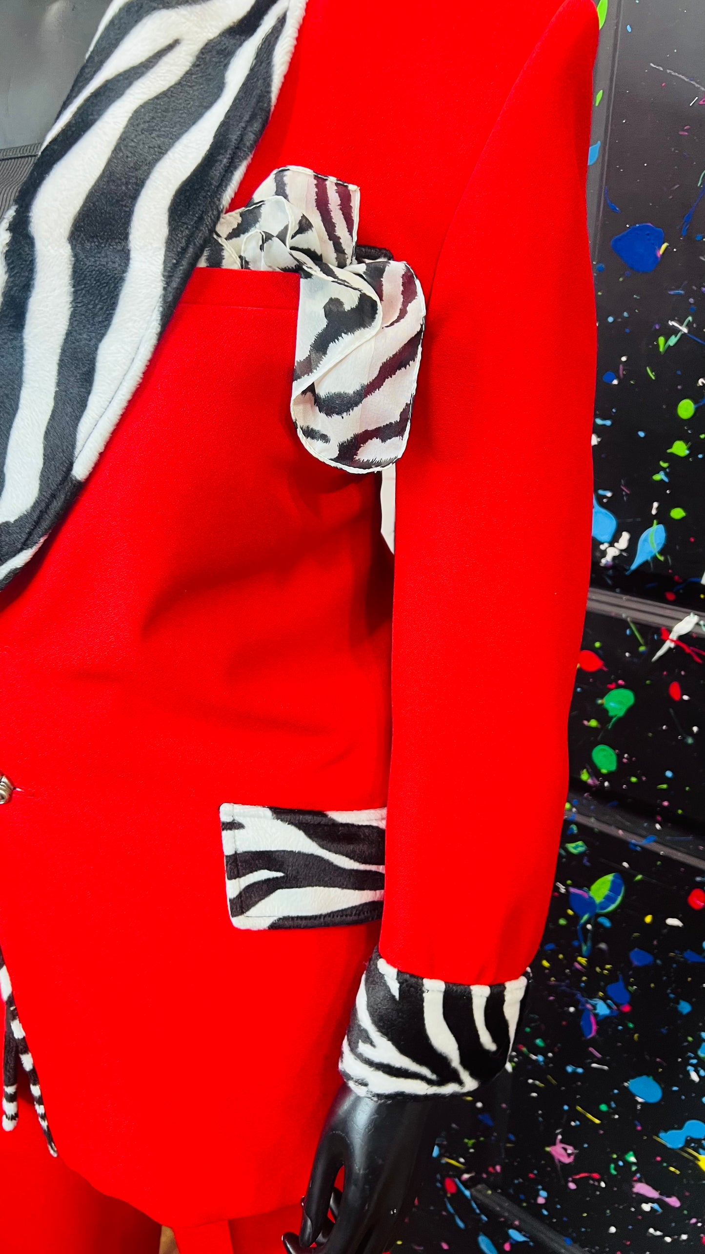 Red & Zebra Pants Suit (16)