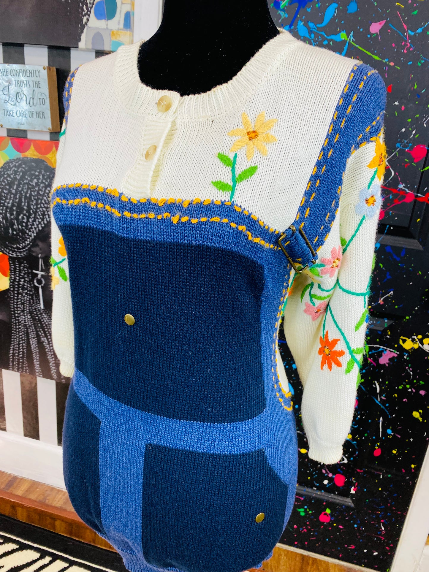 Vintage Carducci 3/4 Sleeve Sweater