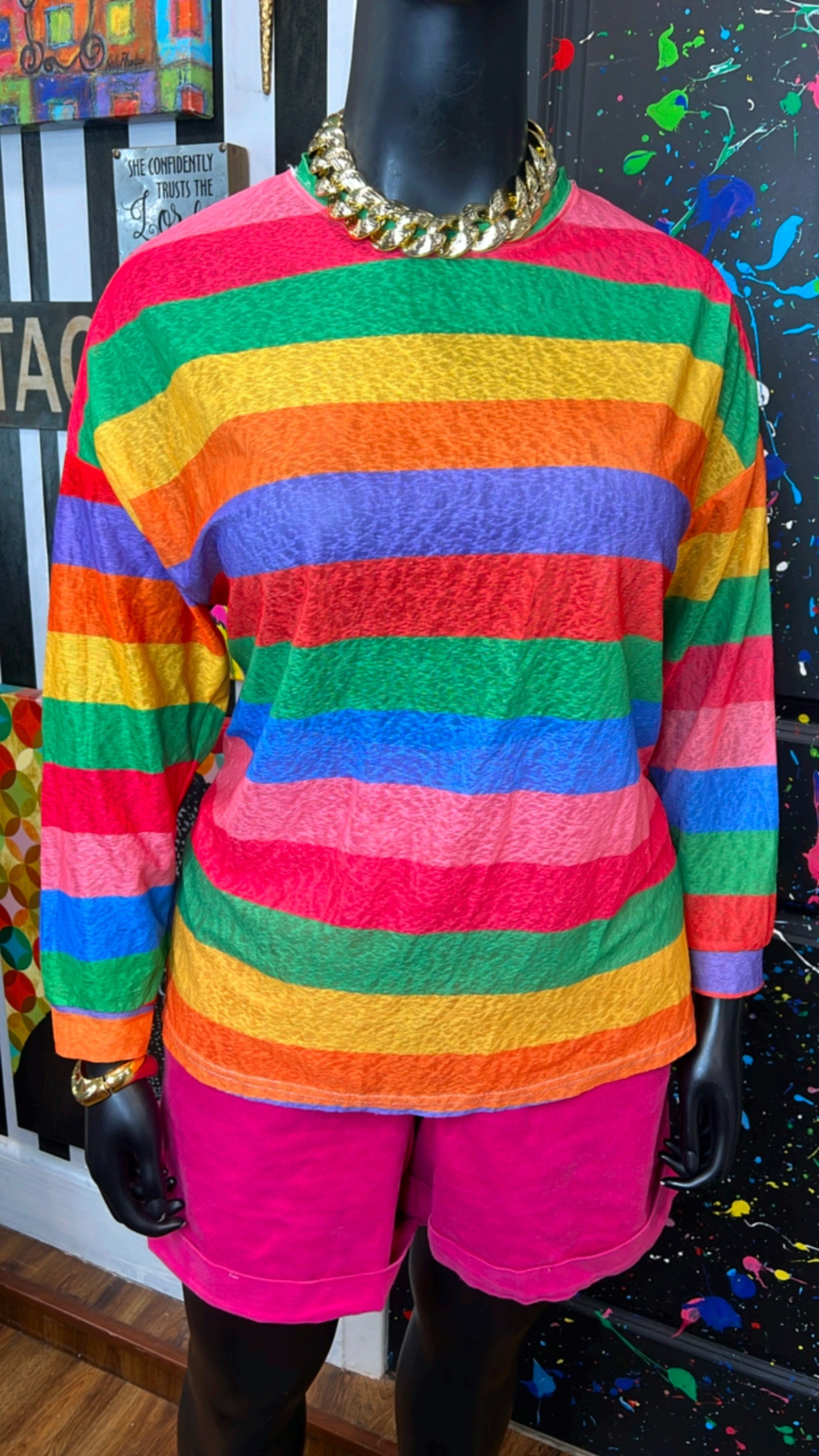 Rainbow Slighty Sheer Blouse (20)