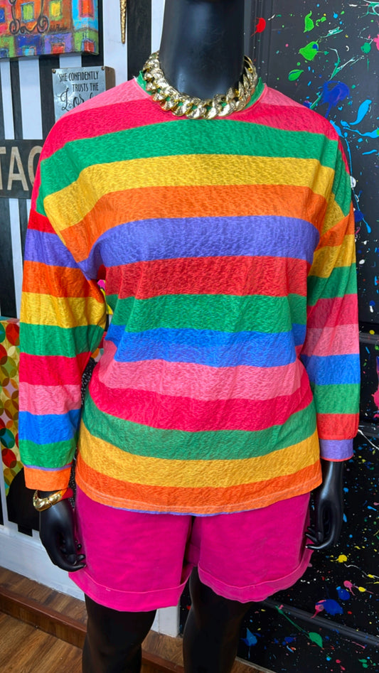Rainbow Slighty Sheer Blouse (20)