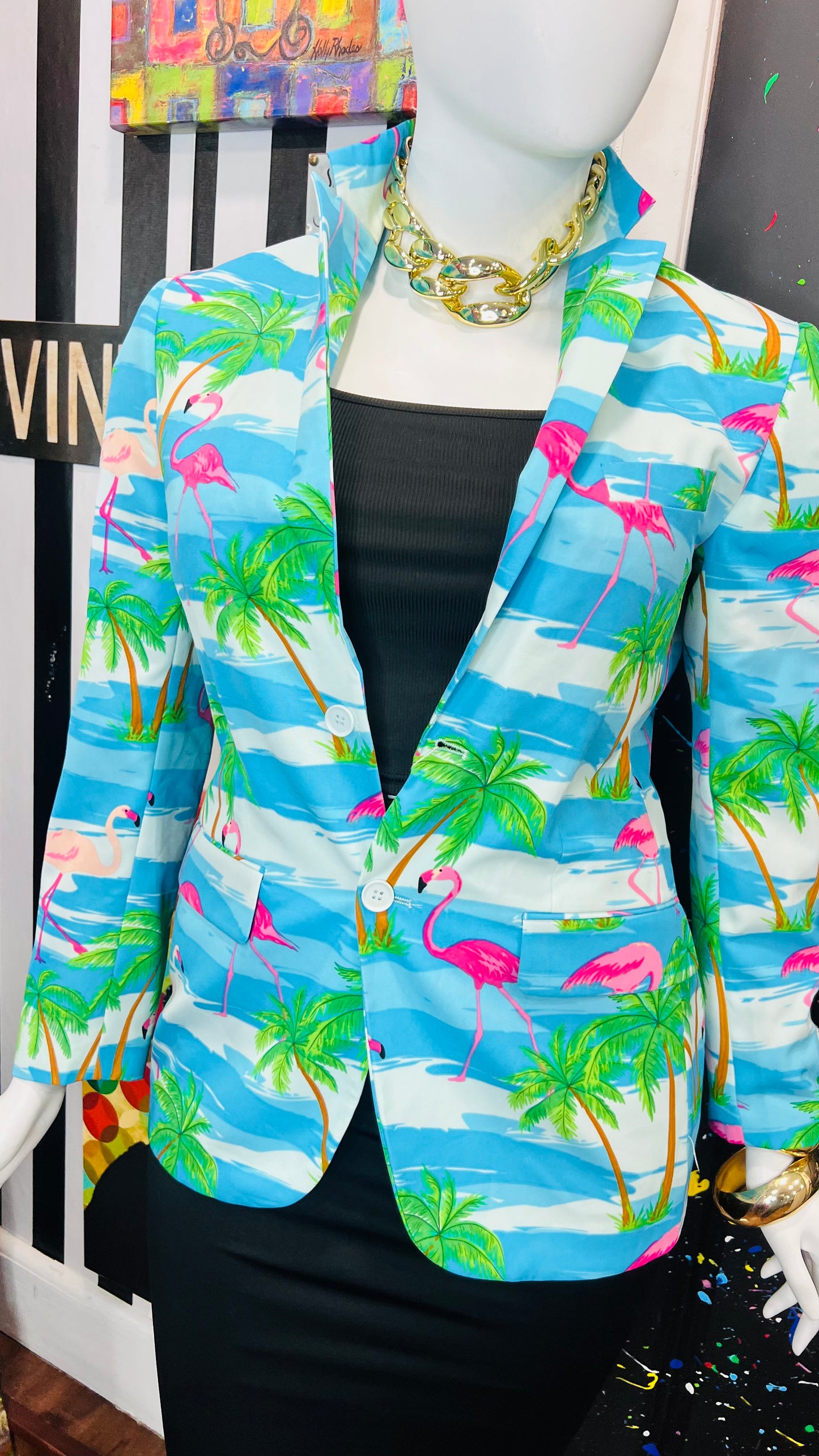 Tropical Flamingo Blazer (12)