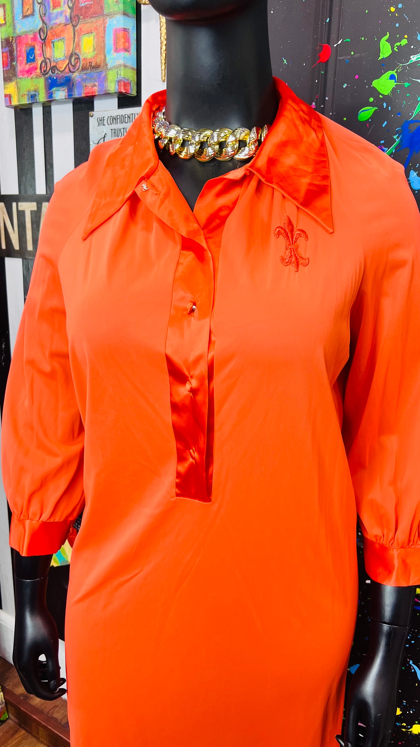 Vintage Orange Nightgown (14)