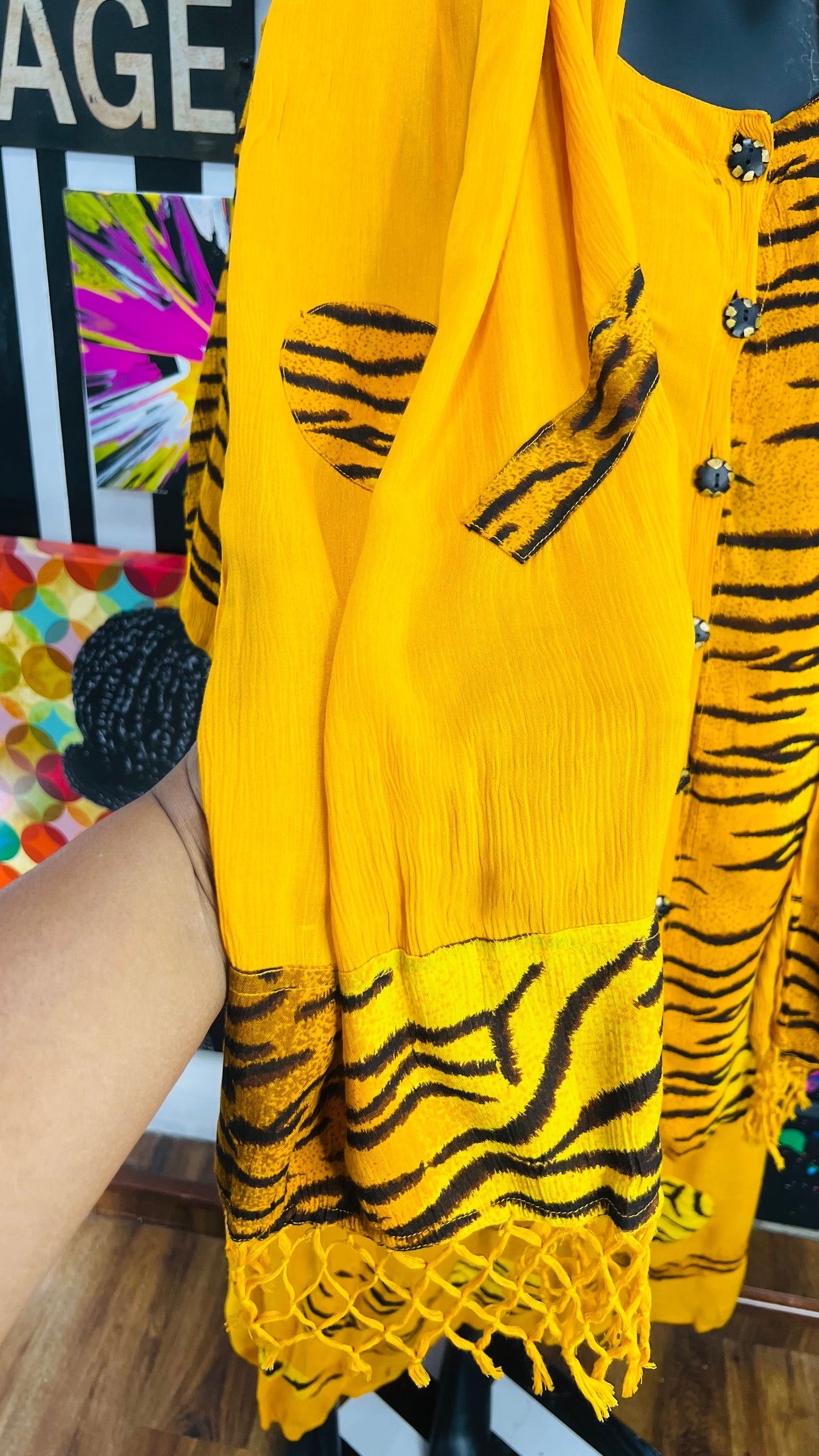 Vintage Animal Print Three Piece Rayon Set (OS)
