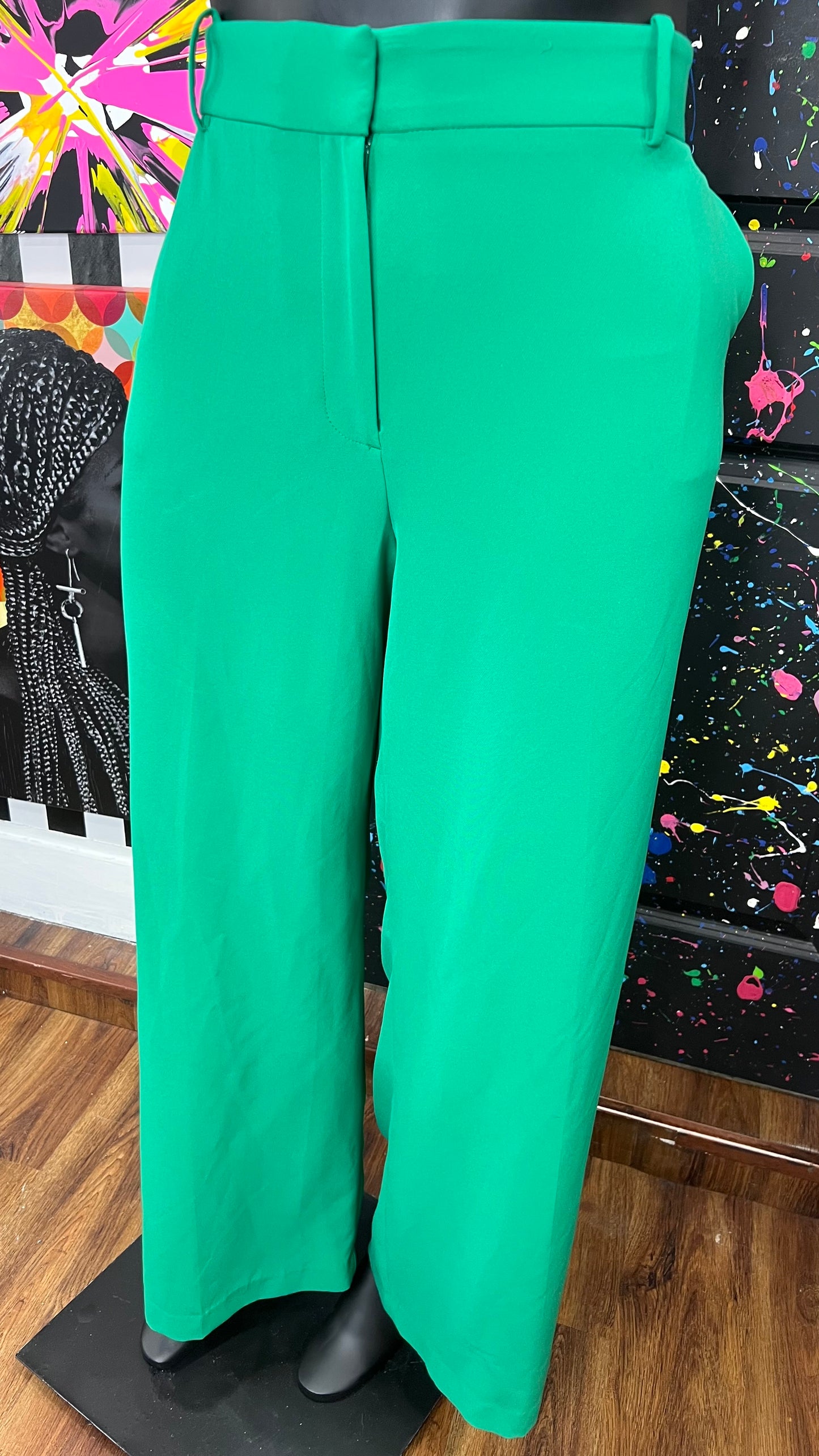 Lane Bryant Green Wide Legged Dress Pants (24)
