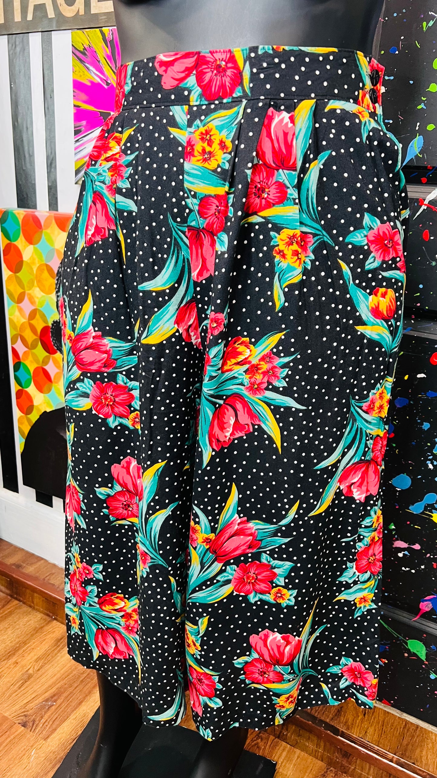 Vintage Polka Dot & Floral Gaulchos (18)